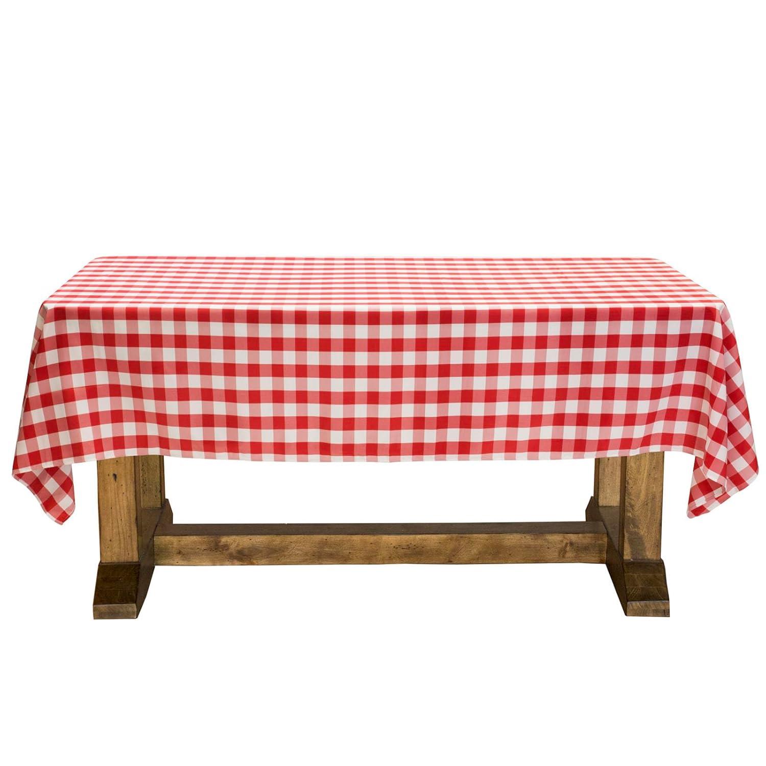 Lann's Linens Rectangular Checkered Tablecloth