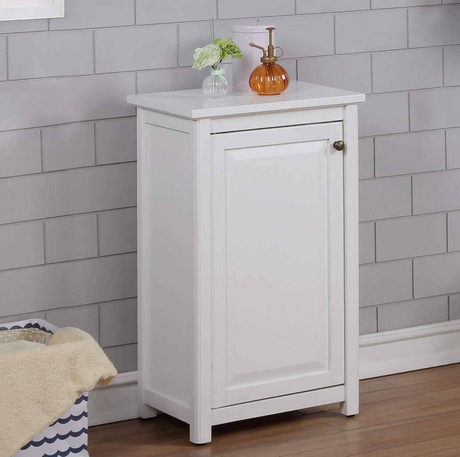 Dorset Bathroom Storage Tower with Open Upper Shelves and Lower Cabinet - Alaterre Furniture