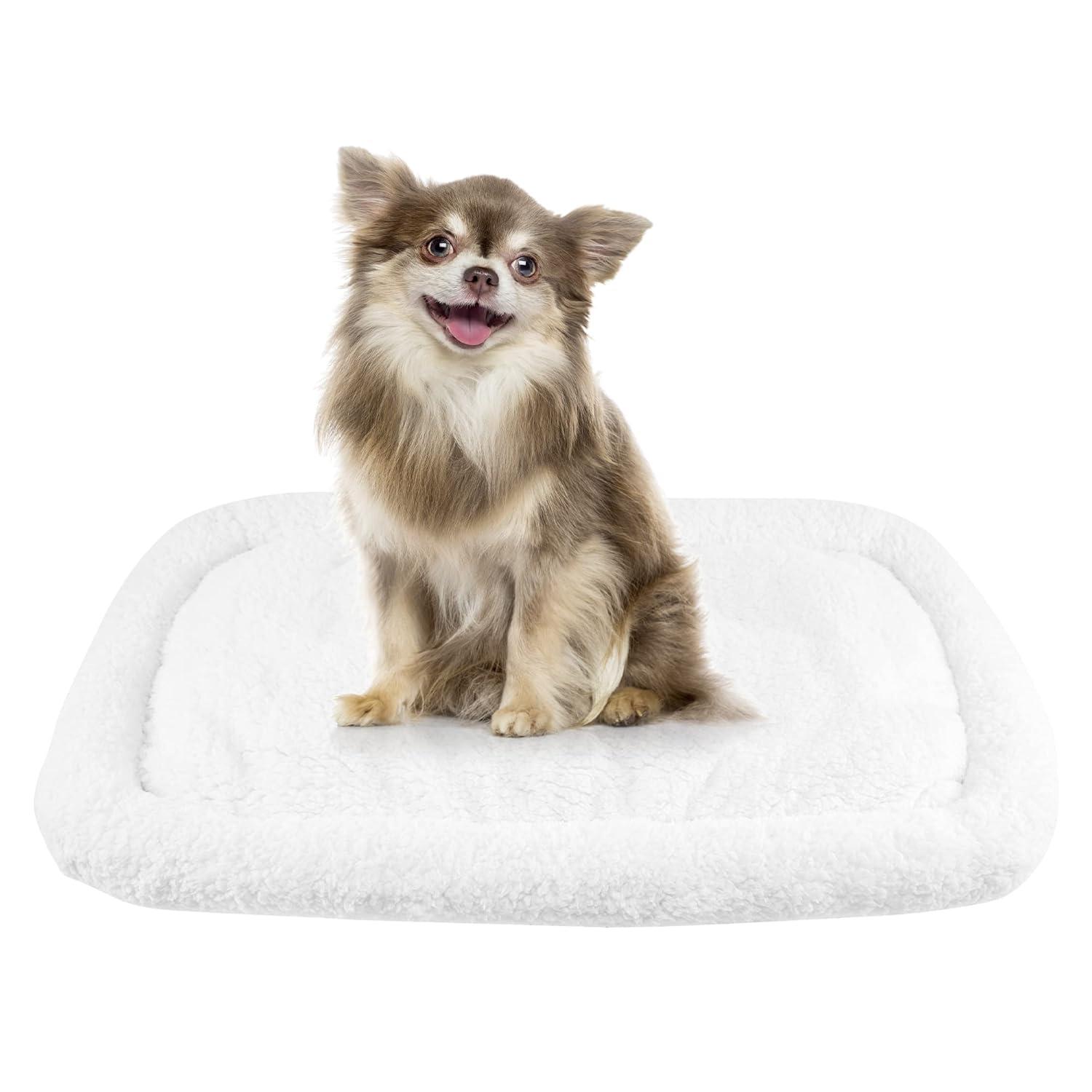 long rich Self Warming Pet Bed, Self Heating Cat Dog Pads for Indoor Outdoor Pets Non-Slip Bottom, Machine Washabl， Bolster pet Bed/Dog Bed/Crate Cushion 24 by 18 inches,by Happycare Textiles