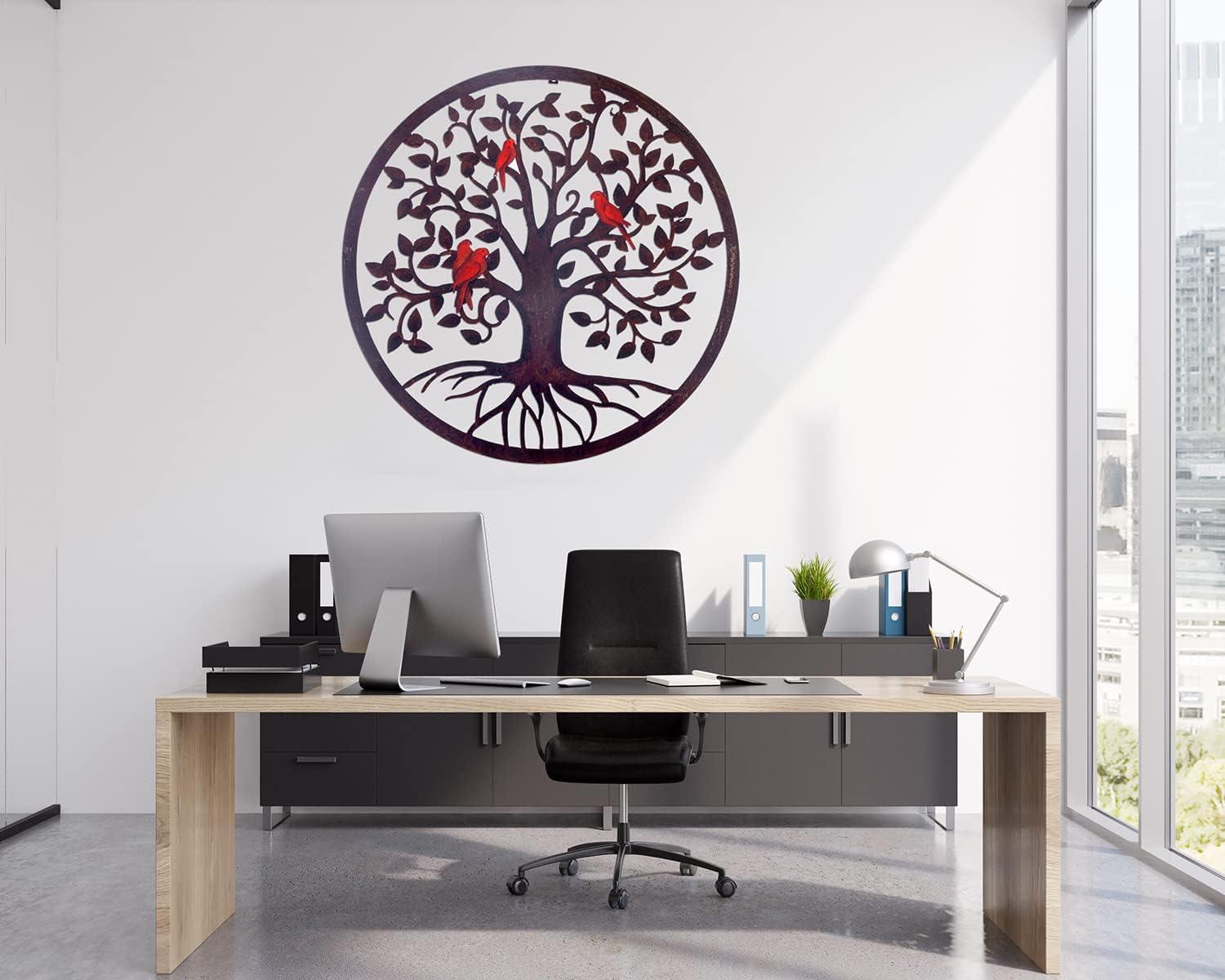 COBEKY Decor Wall Hanging For Living Room Bedroom Garden Porch Patio Office Home Decor, 18In X 18In X 0.88 In