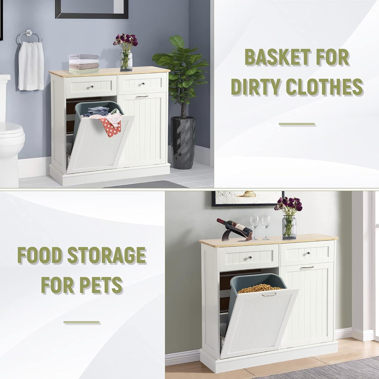 Double Tilt Out Trash Kitchen Cabinet
