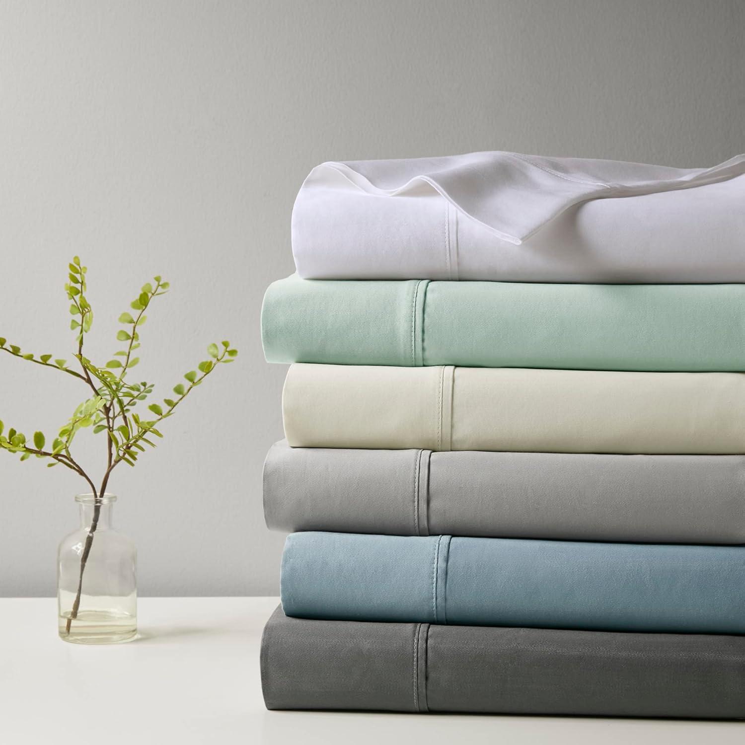 Queen 1000 Thread Count Cotton Blend Cooling 4pc Sheet Set Charcoal