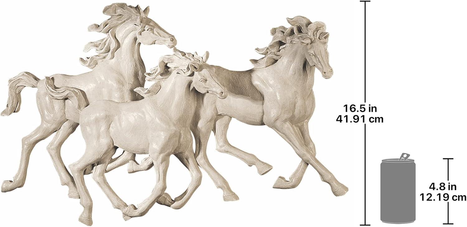 Design Toscano Los Tres Caballos del Castillo Alomar Wall Sculpture