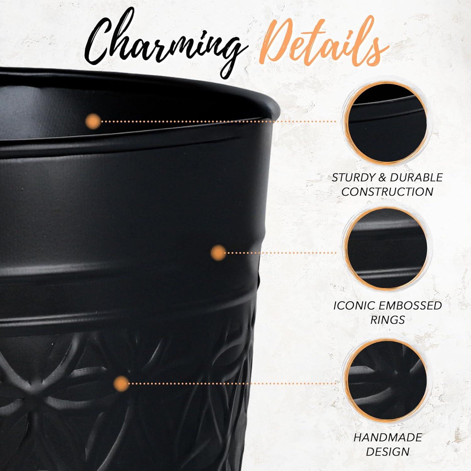 Alley Metal Open Waste Basket - 1.7 Gallons