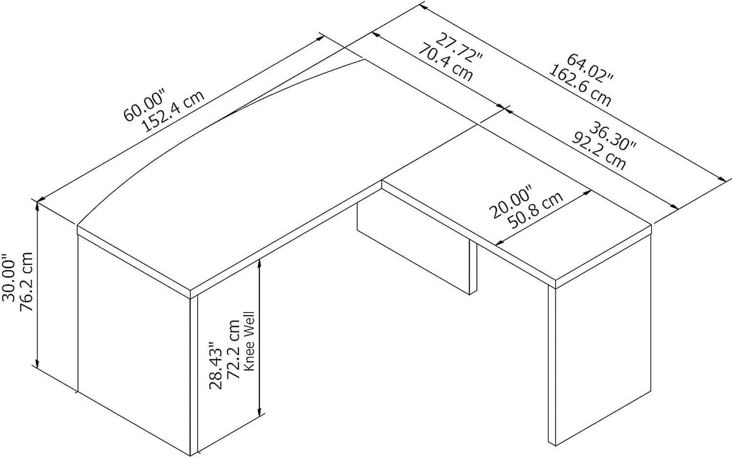 Echo L-Shaped Writing Desk