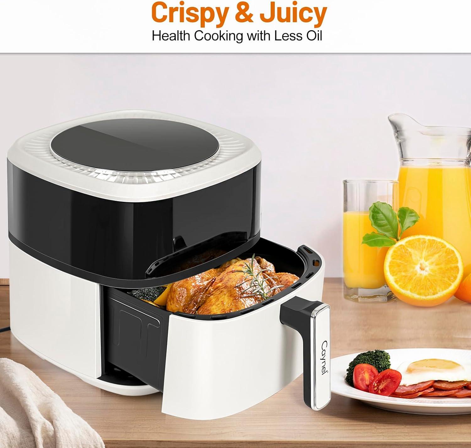 CAYNEL CAYNEL 1350W Digital Air Fryers 6.5QT Oilless Hot AirFryer for  Nonstick & Dishwasher Safe Basket - Beige