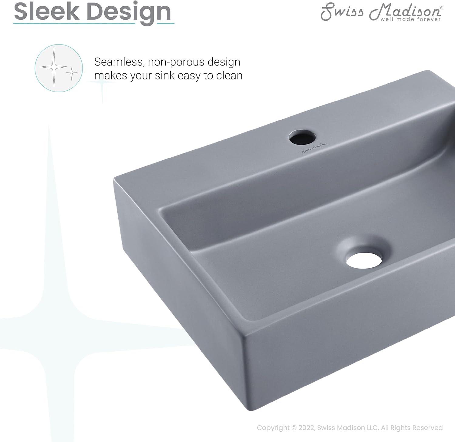 Claire 20 Rectangle Ceramic Vessel Sink