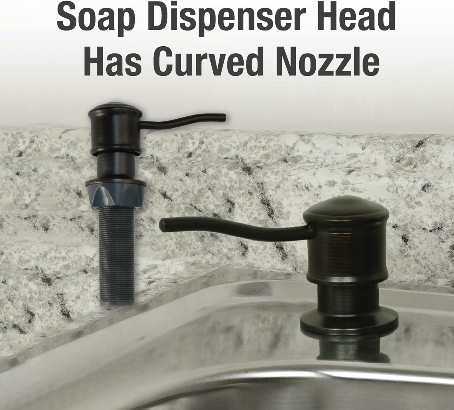 Oil Rubbed Bronze Curved Nozzle Soap Dispenser with Hose