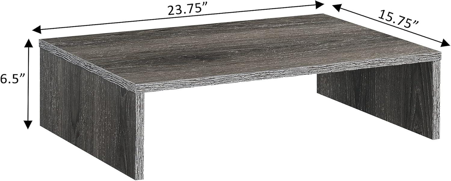 Convenience Concepts Designs2Go Small TV/Monitor Riser for TVs up to 26 inches, Weathered Gray