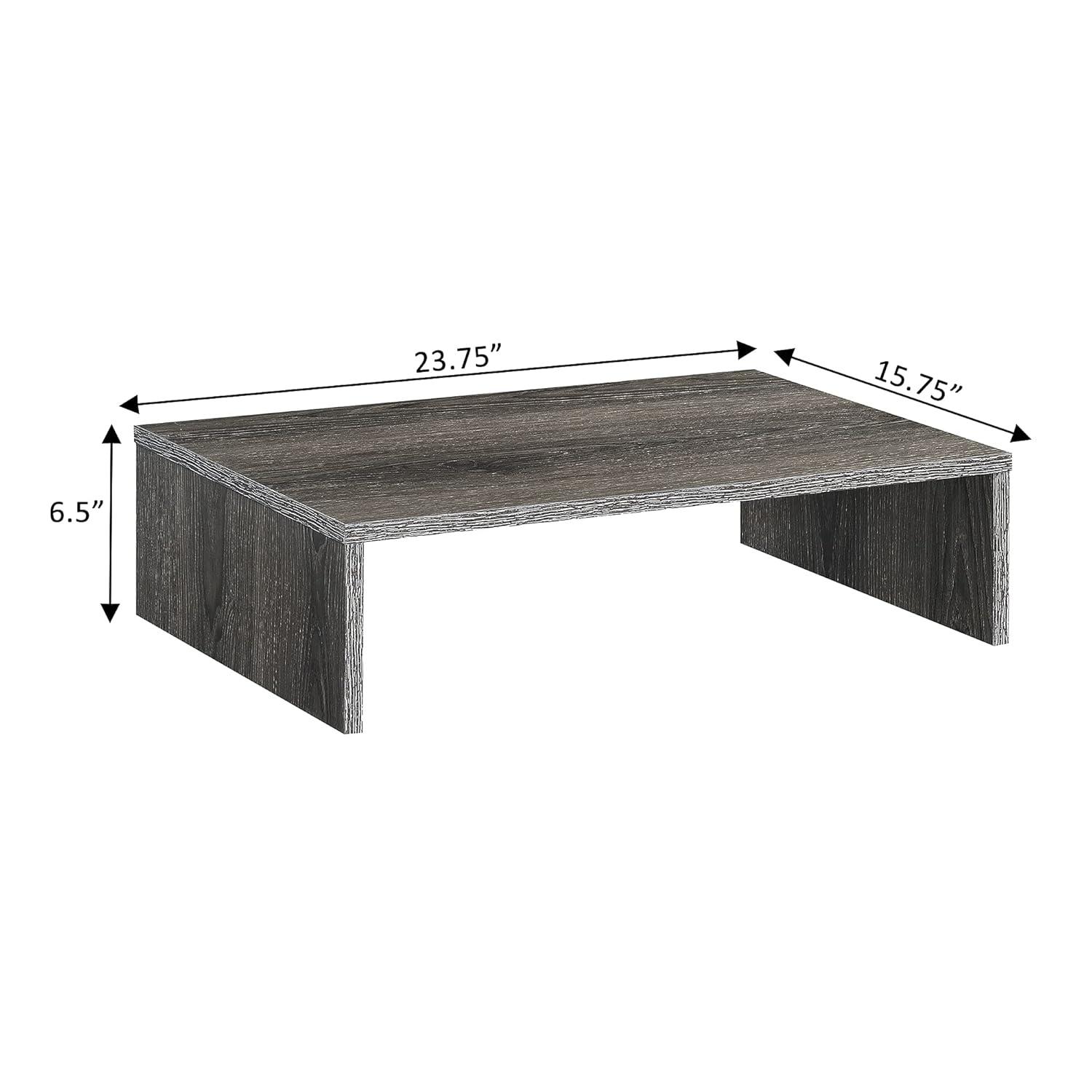 Convenience Concepts Designs2Go Small TV/Monitor Riser for TVs up to 26 inches, Weathered Gray
