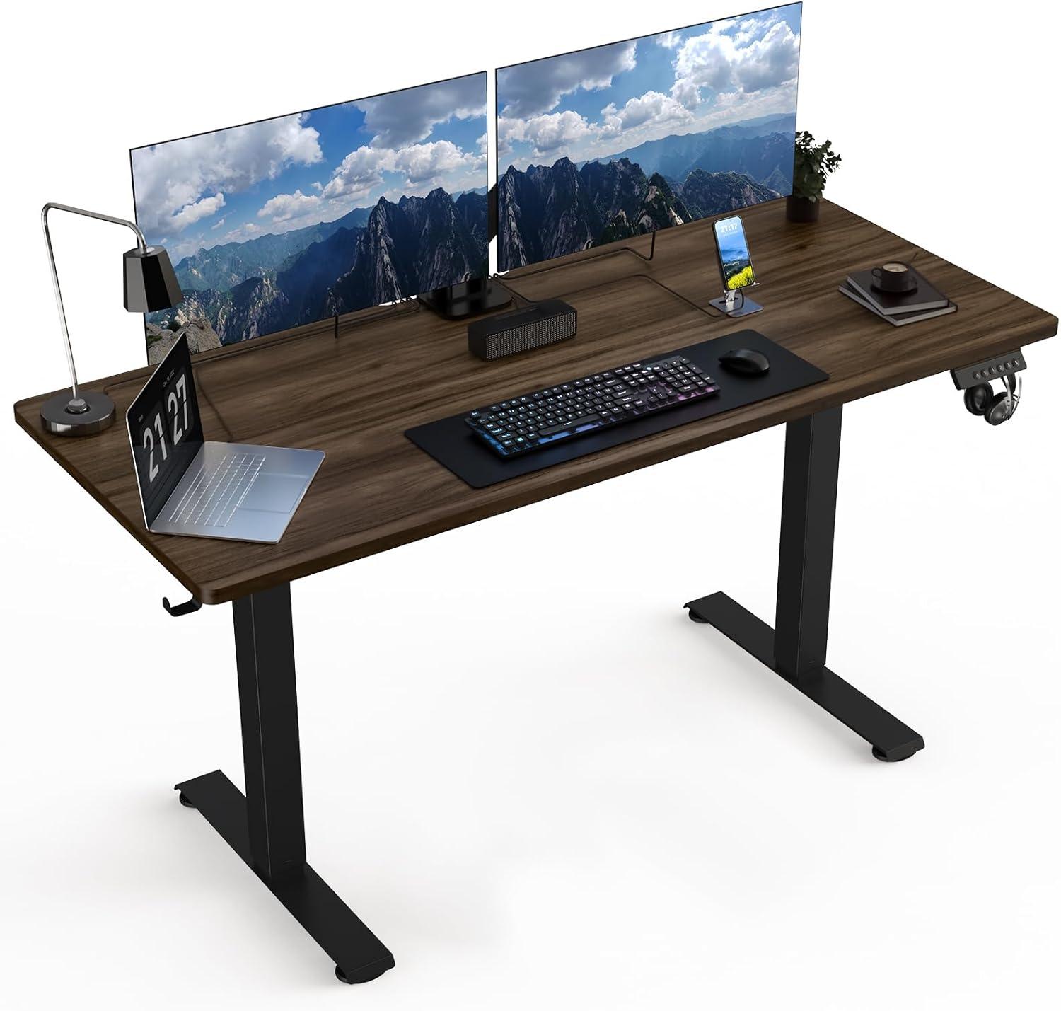Vivo VIVO 55" x 24" Electric Sit Stand Desk, Height Adjustable Workstation (E155TB series)