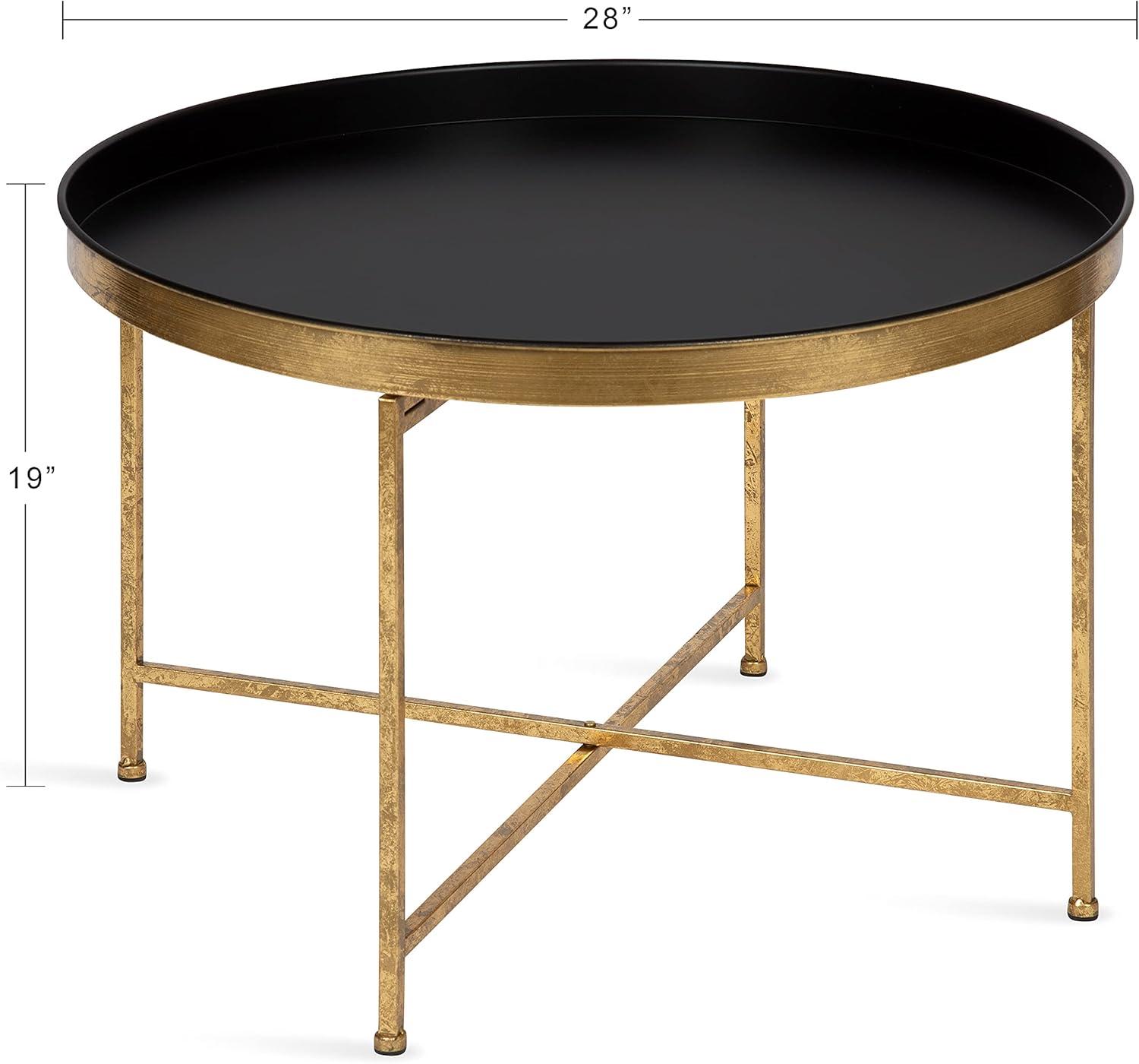 Kate and Laurel Celia Round Metal Coffee Table