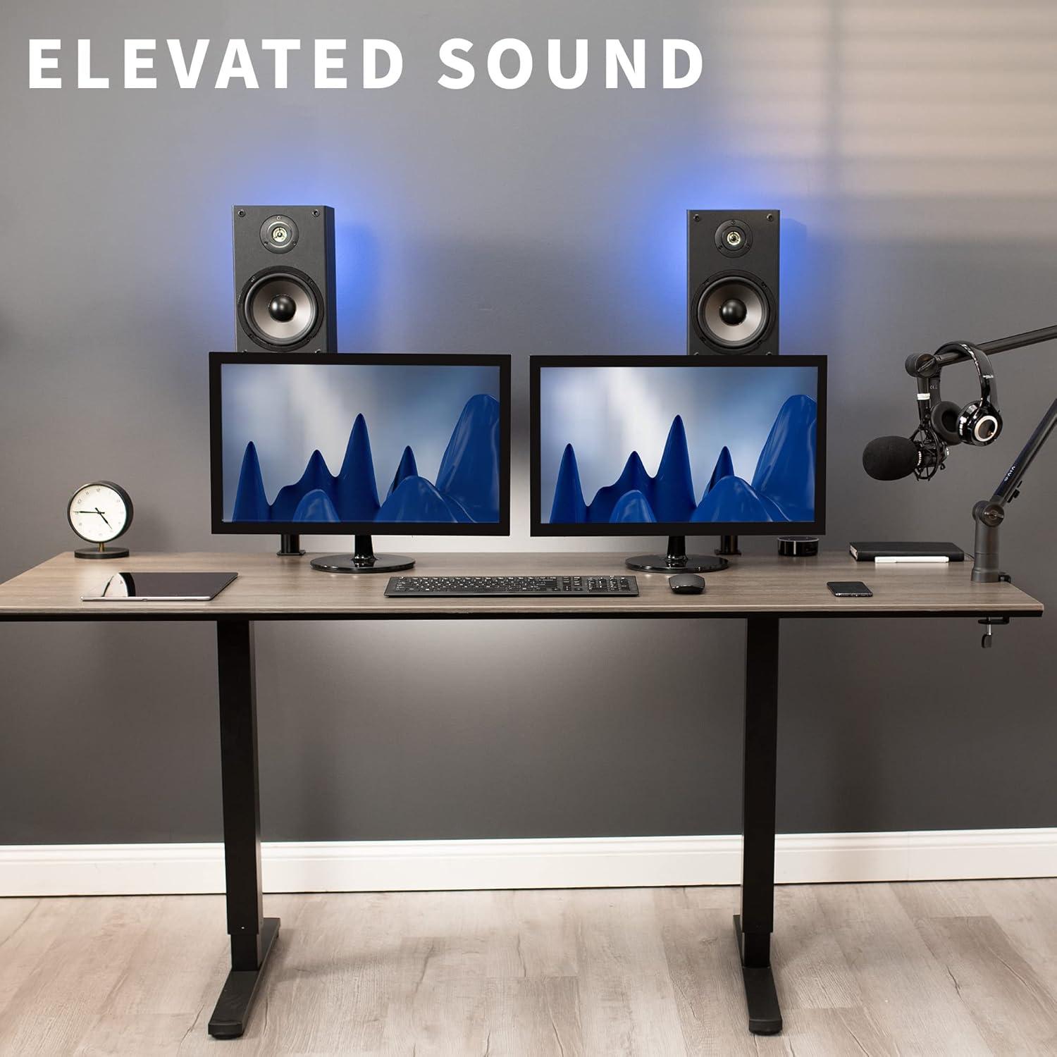 Vivo Universal Clamp-on Desk Speaker Stands, MOUNT-SP01C Series