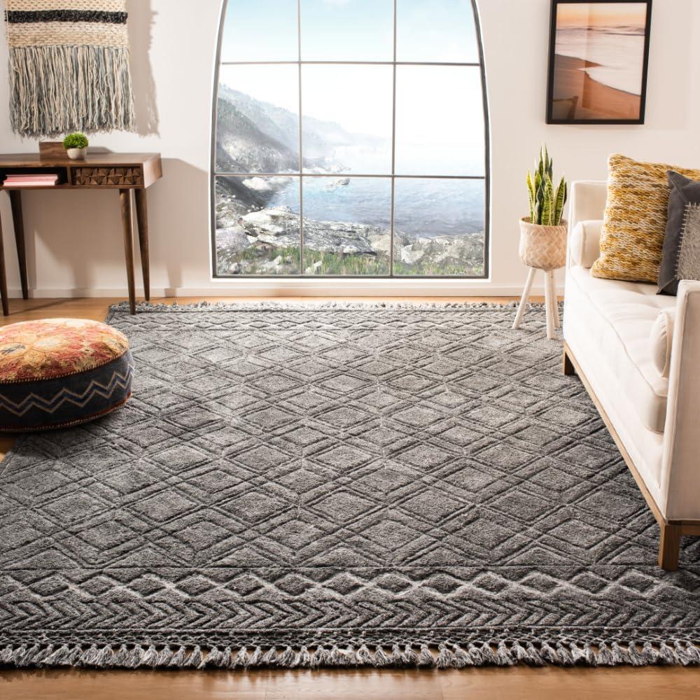 Casablanca CSB664 Hand Tufted Area Rug - Charcoal - 8'x10' - Safavieh.