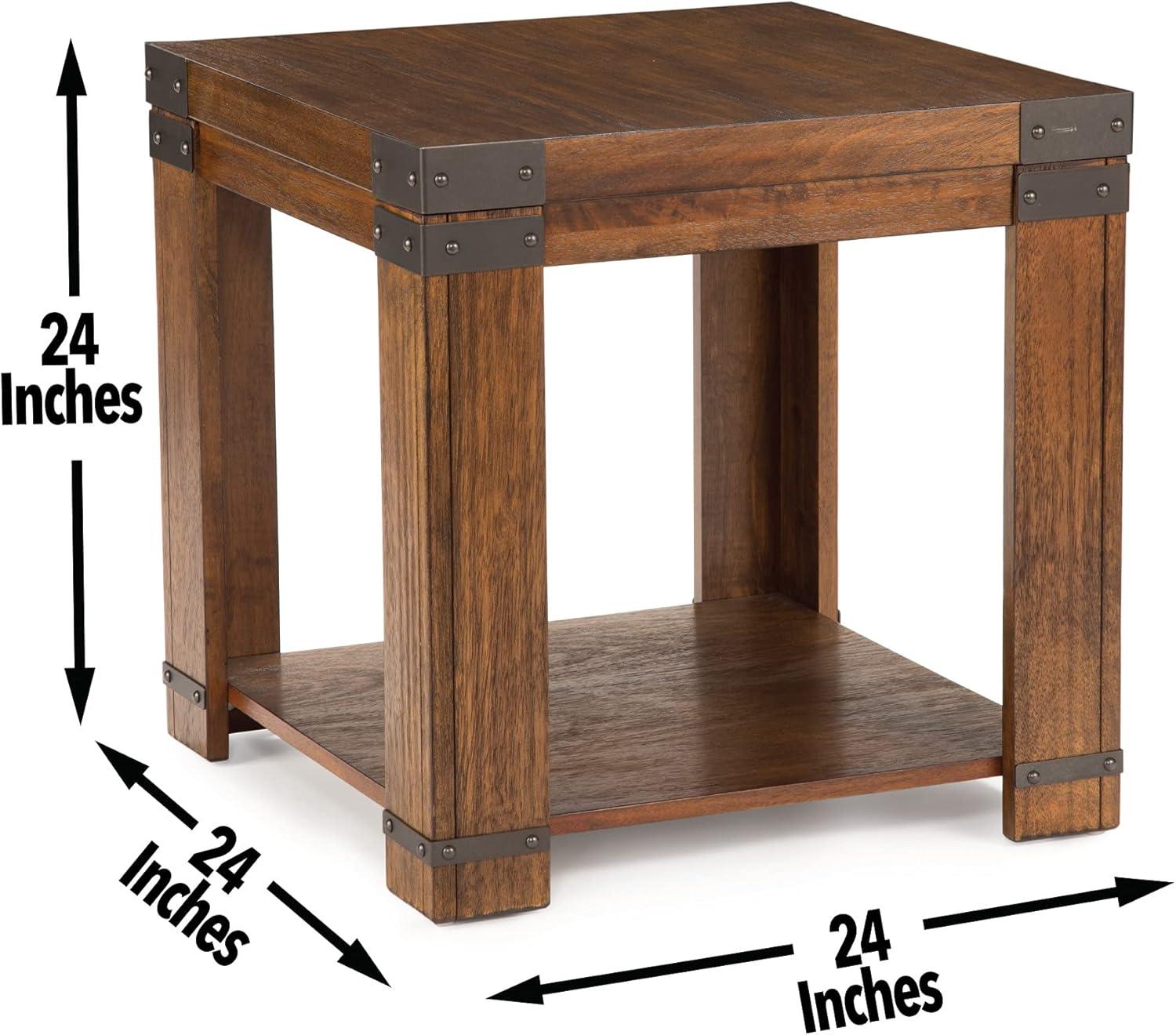 Arusha Square End Table in Medium Cherry