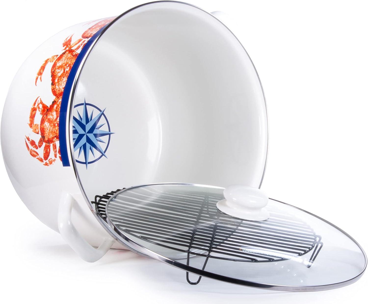 Golden Rabbit Golden Rabbit Crab House 18 Quarts Non-Stick Enamelware Stock Pot