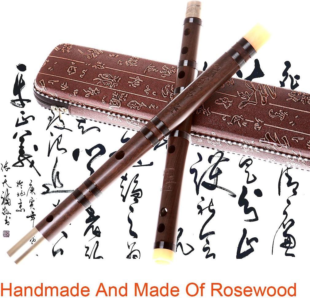 Professional Flute Dizi,NICOSHINE Chinese Instrument Aged Rosewood Dizi D key