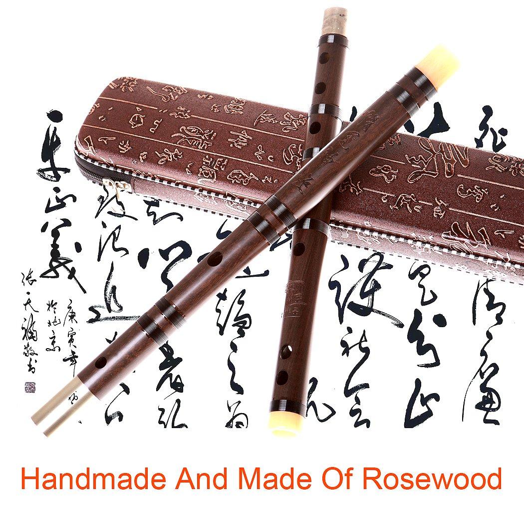 Professional Flute Dizi,NICOSHINE Chinese Instrument Aged Rosewood Dizi D key