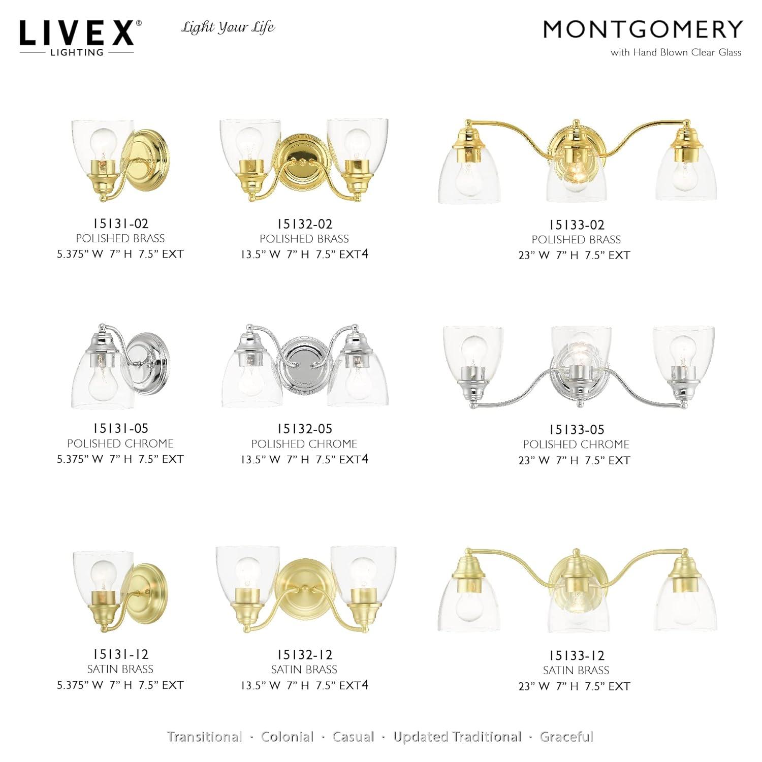 Livex Lighting Montgomery 1 - Light Vanity in  Polished Chrome