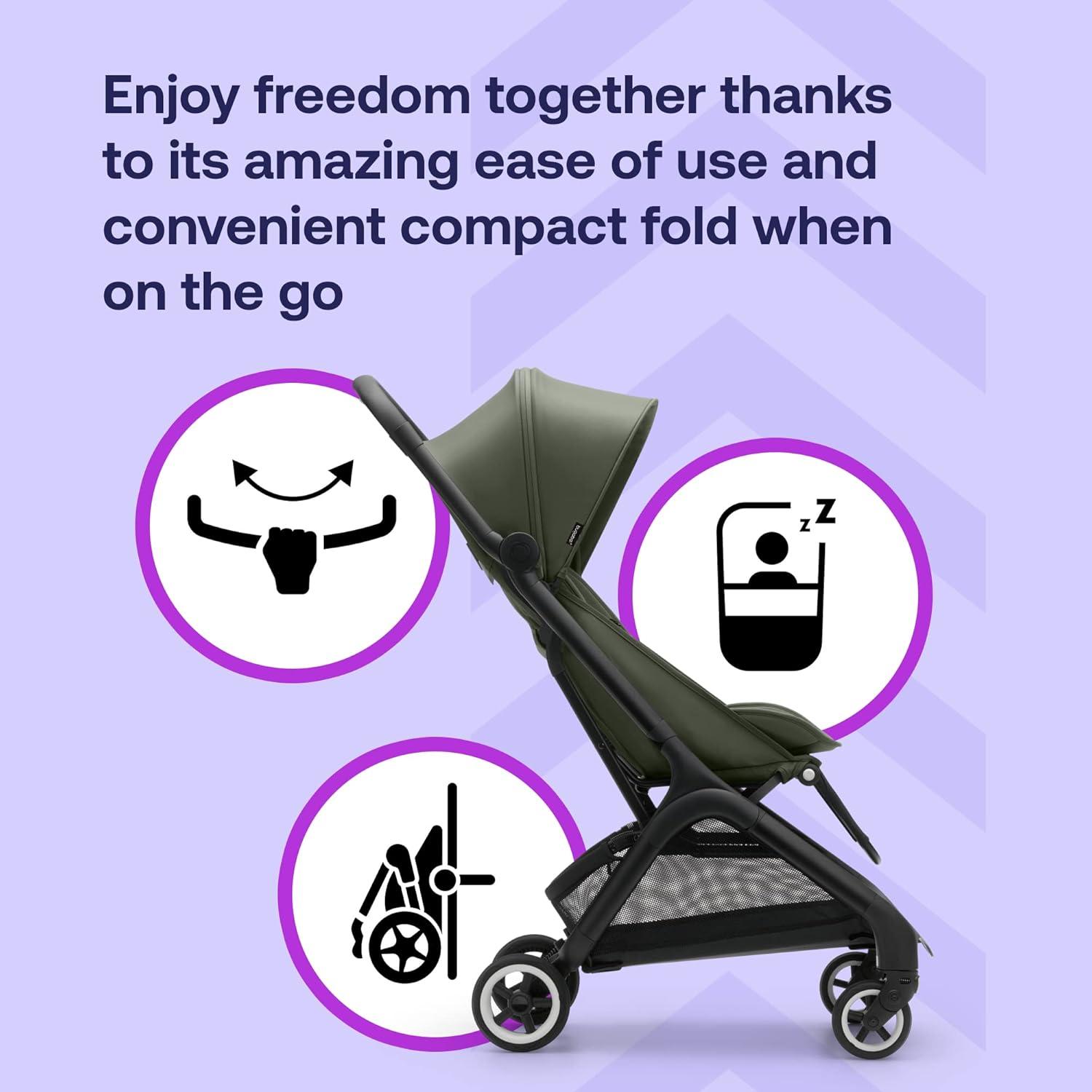 Desert Taupe Ultra-Compact Lightweight Stroller with Adjustable Canopy