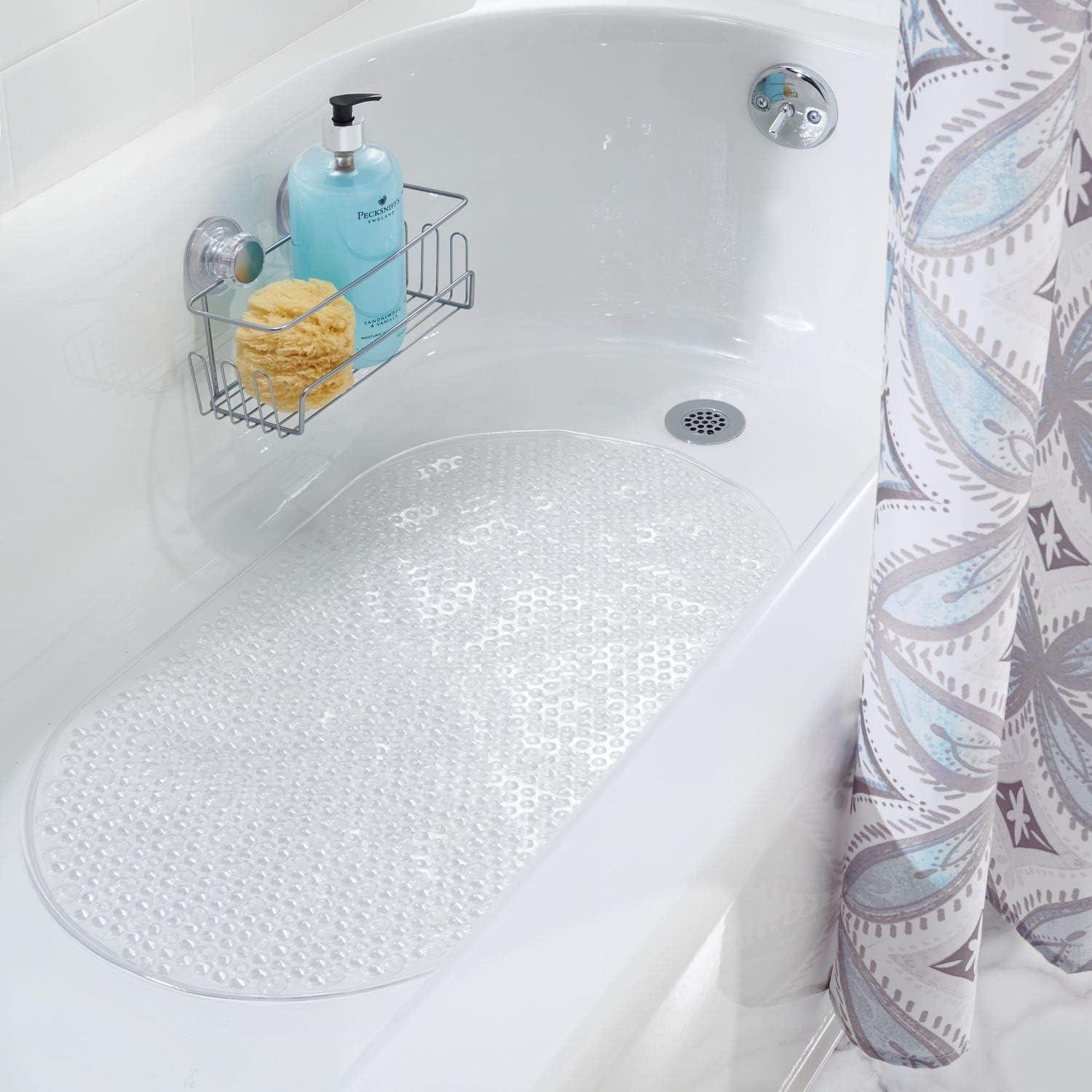 InterDesign Circlz 27-1/4 in. L X 15-7/16 in. W Clear PVC Bath Mat