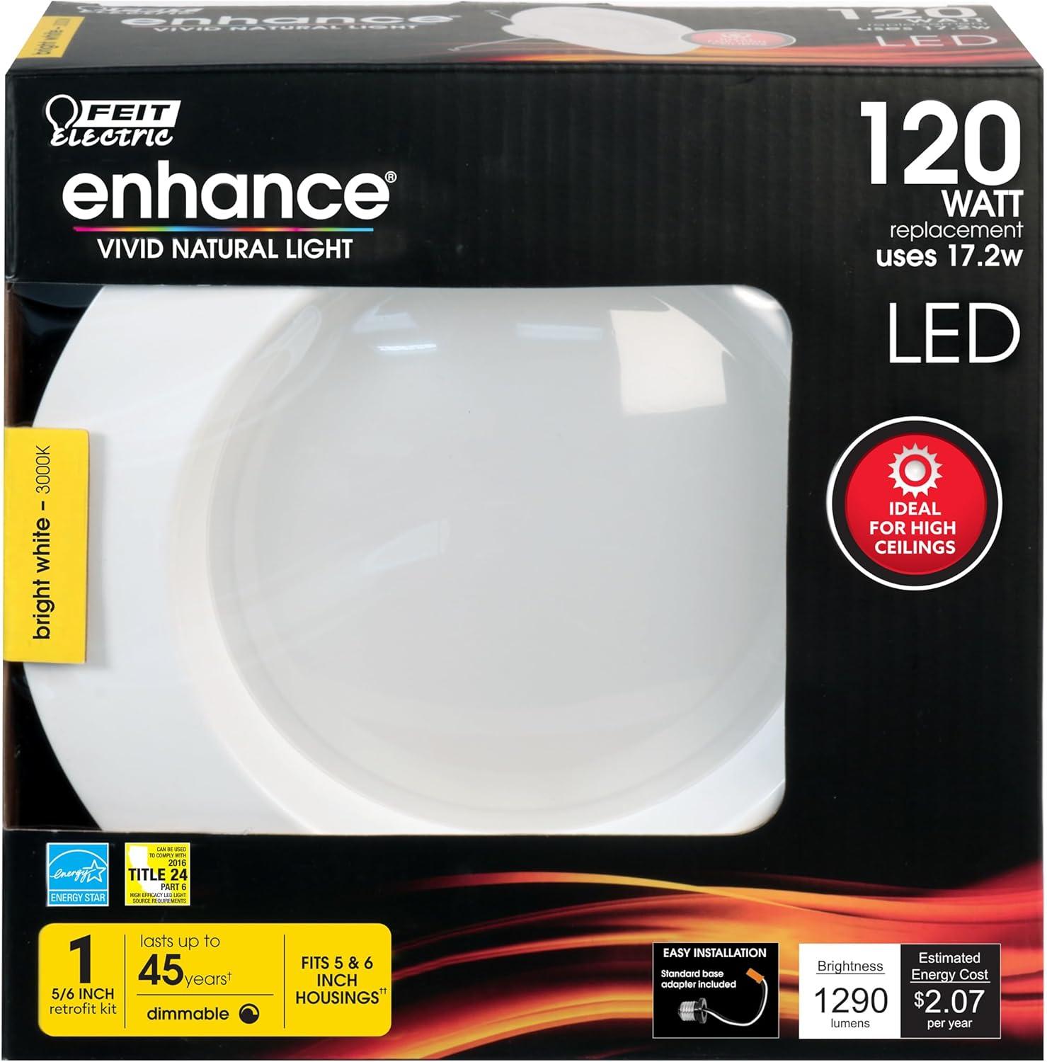 Feit Electric 47178 - LEDG2R56/850/CAN LED Recessed Can Retrofit Kit with 5 6 Inch Recessed Housing