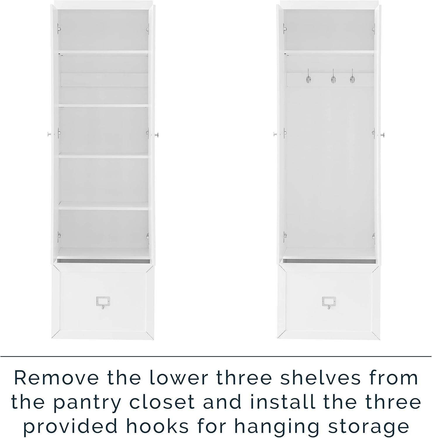 White Modular 3-Piece Entryway Storage Set