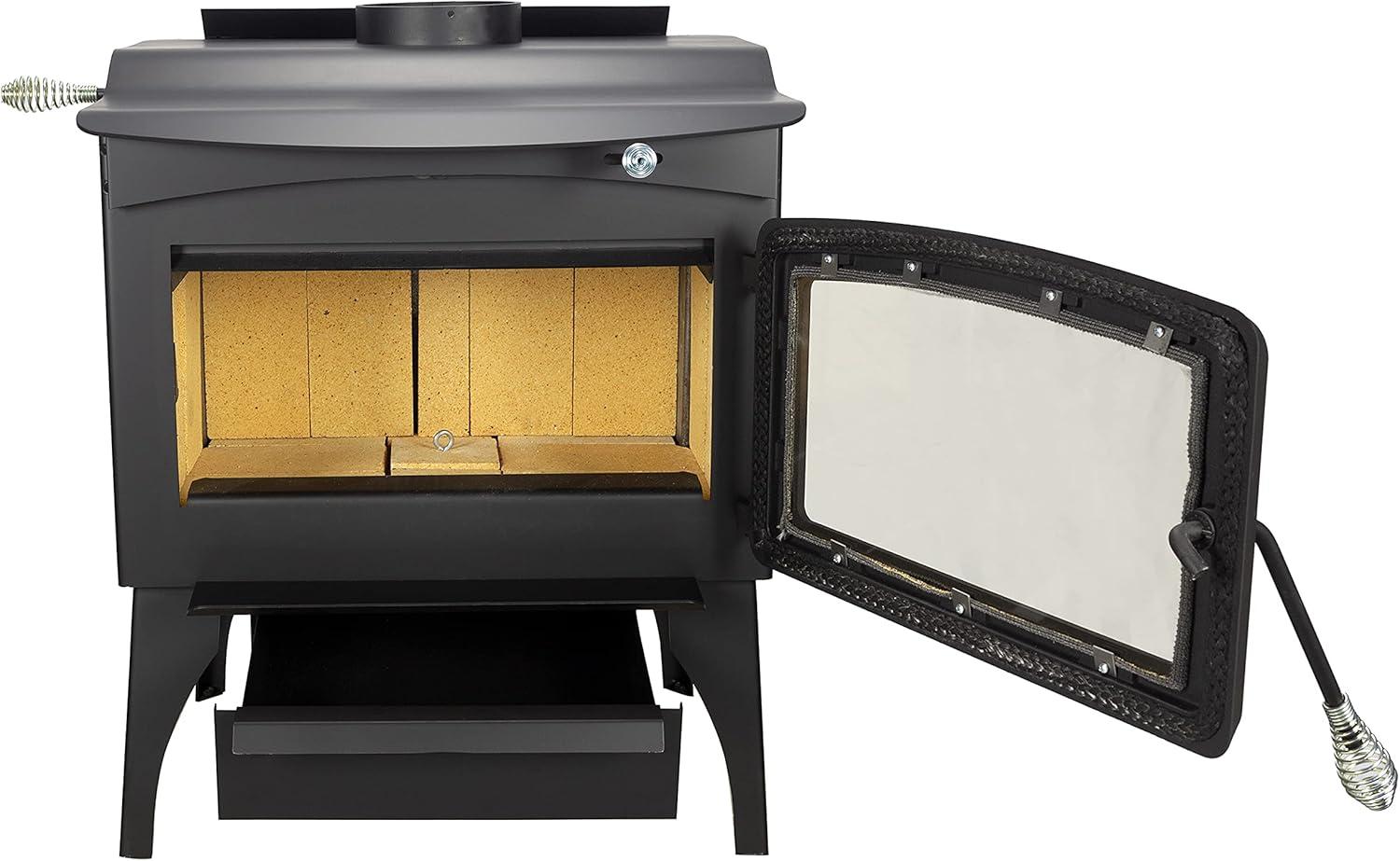 Pleasant Hearth 1,800 Sq. Ft. Medium Freestanding Wood Burning Stove with Legs