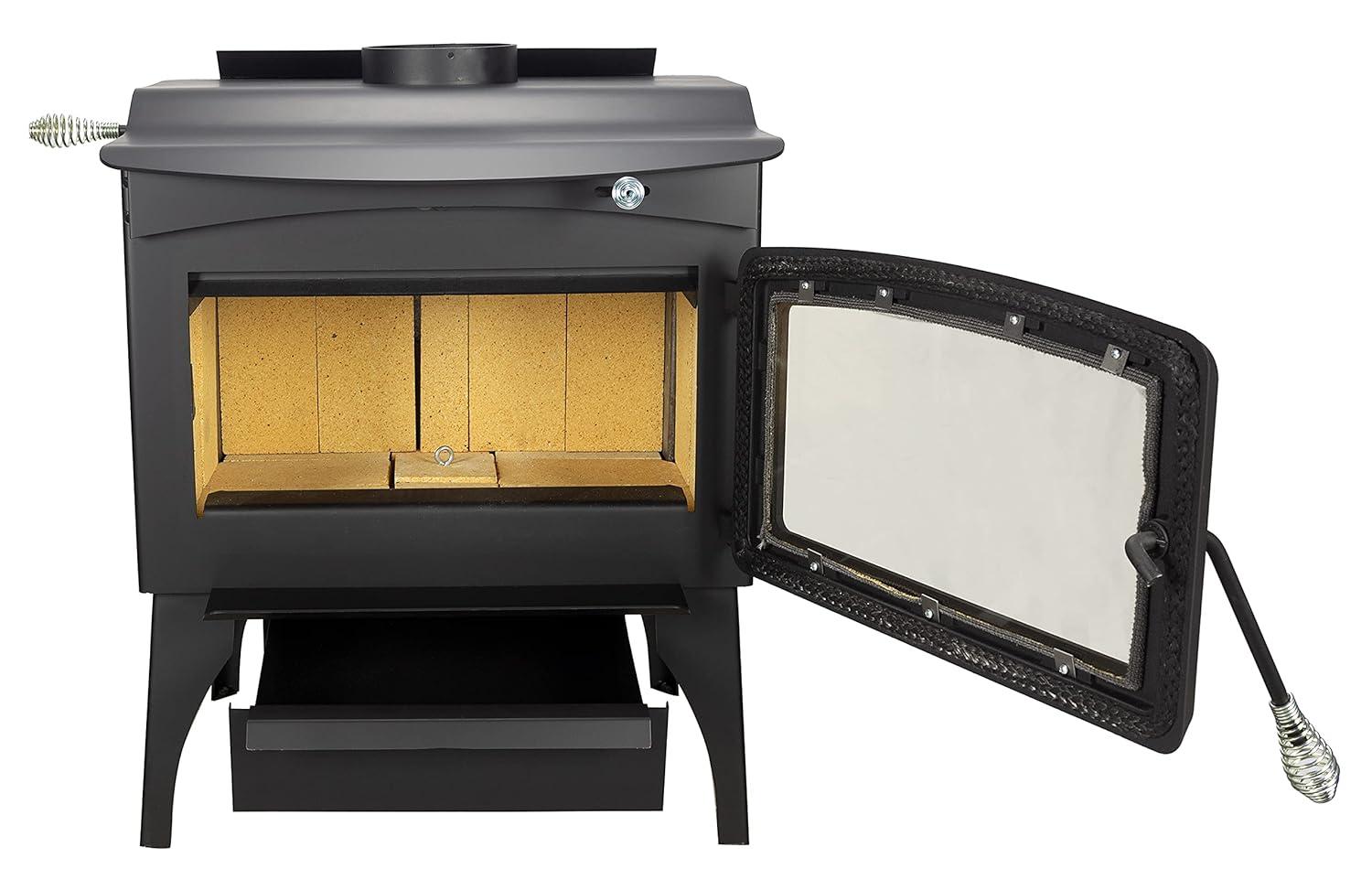 Pleasant Hearth 1,800 Sq. Ft. Medium Freestanding Wood Burning Stove with Legs