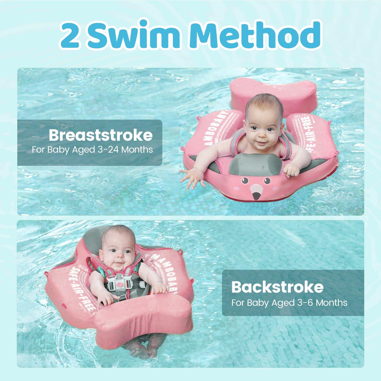 Mambobaby Add Tail Newest Baby Float with Sun Canopy – Special Edition Pink