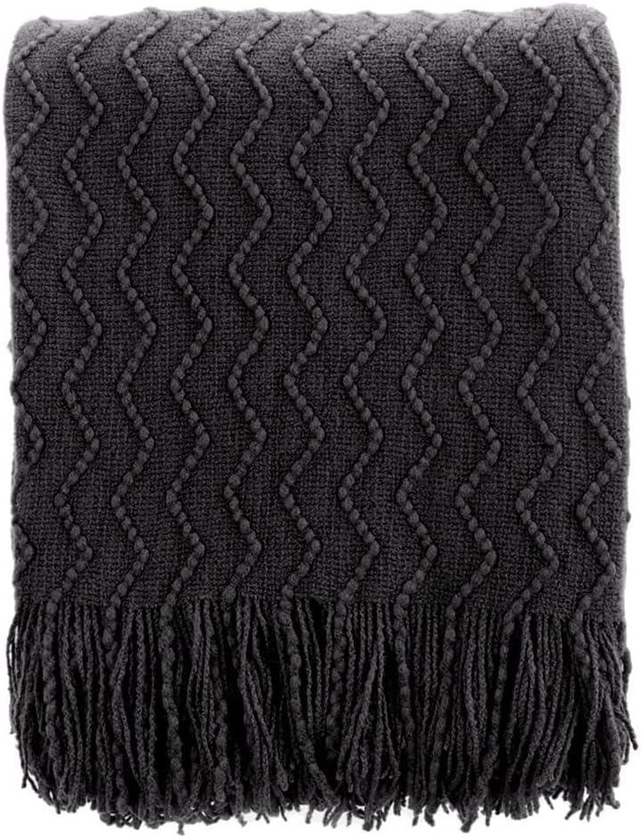 Battilo Home Throw Blanket for Couch, Textured Soft Throw Blankets, Decorative Knitted Blanket for Home Living Room Decor, 50"x60" | Wayfair
