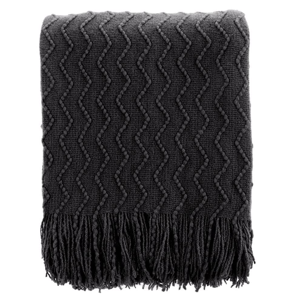 Battilo Home Throw Blanket for Couch, Textured Soft Throw Blankets, Decorative Knitted Blanket for Home Living Room Decor, 50"x60" | Wayfair
