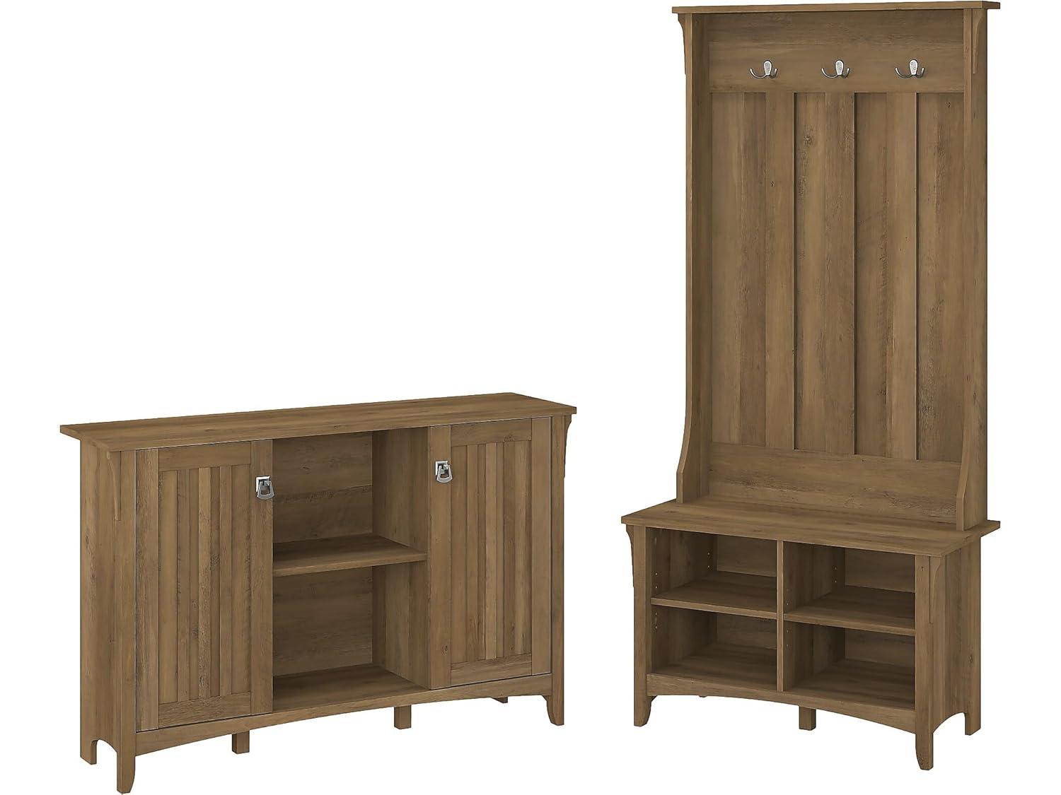 Bush Furniture Salinas Entryway Storage Set, Reclaimed Pine