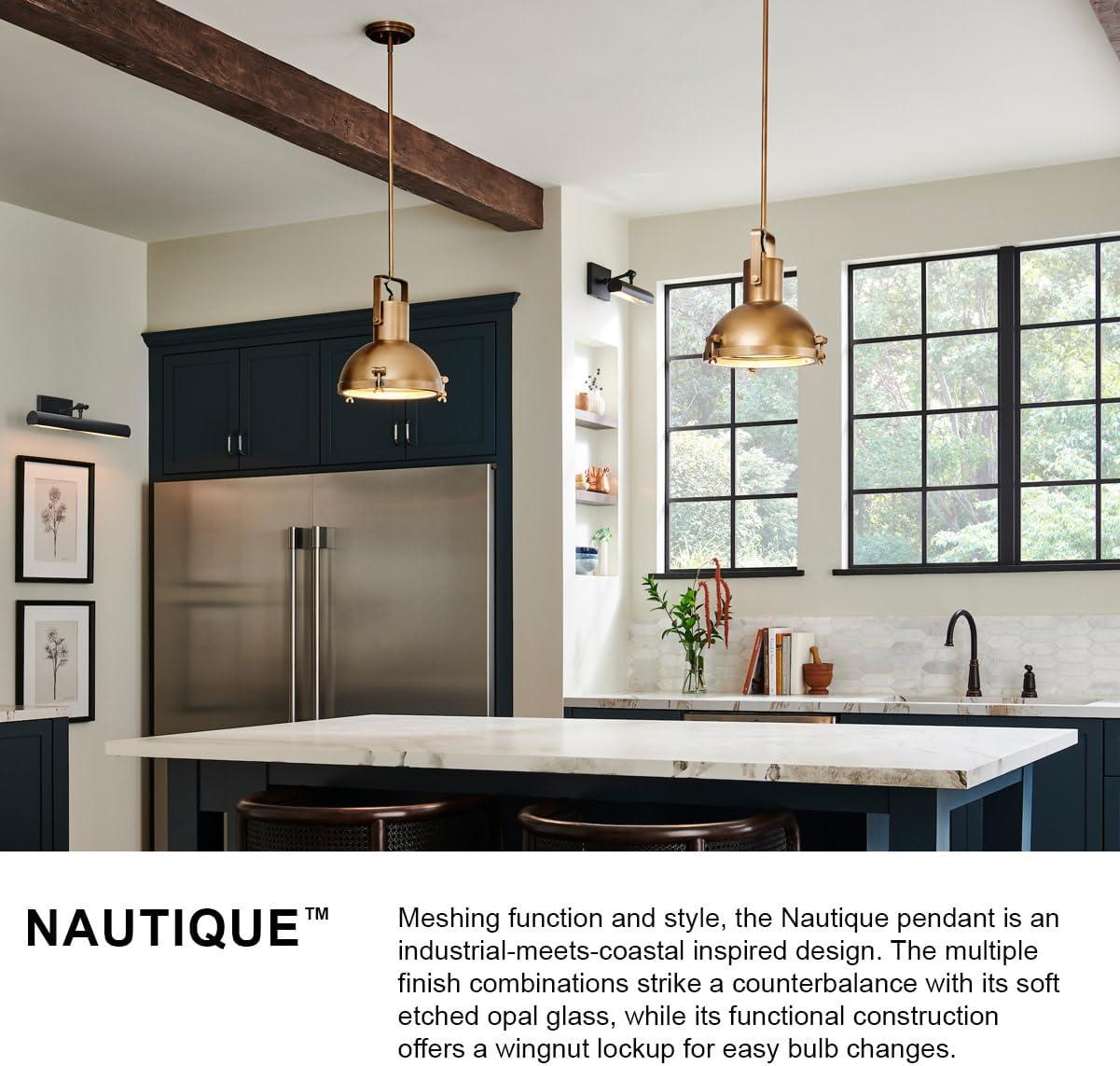 Nautique Single Light Coastal Pendant w/ Etched Opal Glass