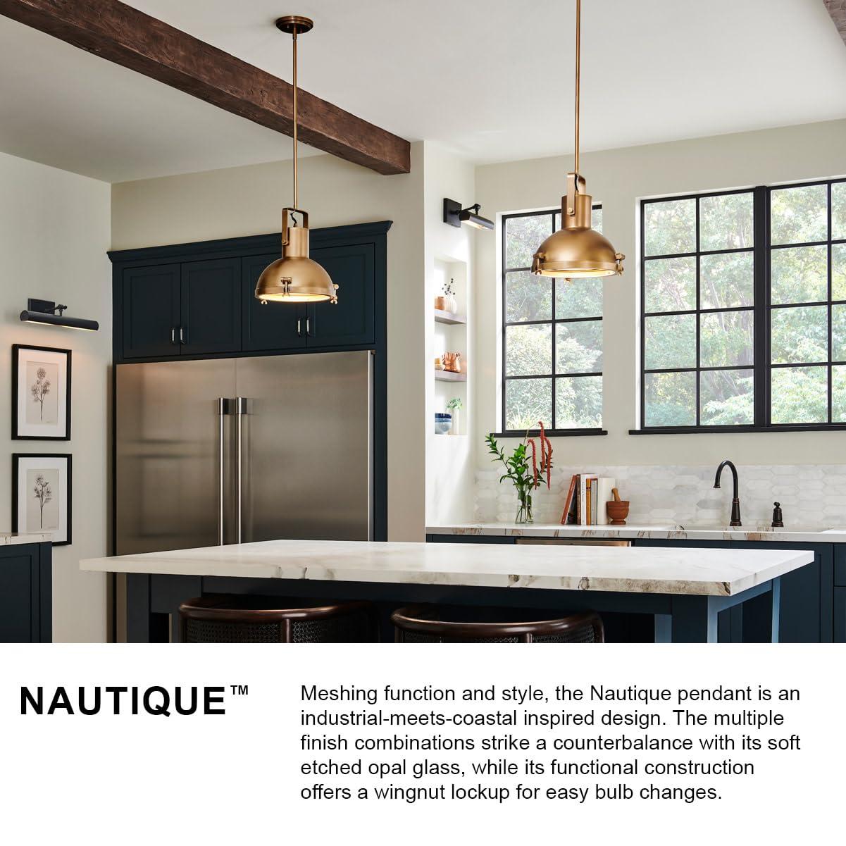 Nautique Single Light Coastal Pendant w/ Etched Opal Glass