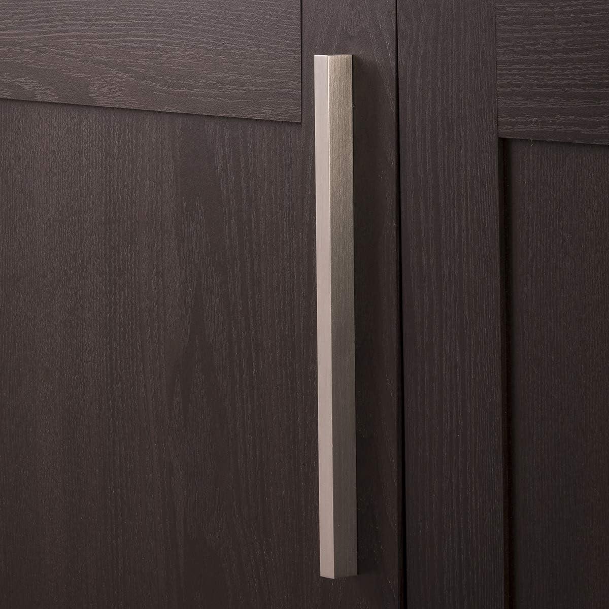 Hickory Hardware 1 Pack Solid Core Kitchen Cabinet Pulls, Luxury Cabinet Handles, Hardware for Doors & Dresser Drawers, 8-13/16 Inch (224mm) Hole Center, Toasted Nickel, Streamline Collection