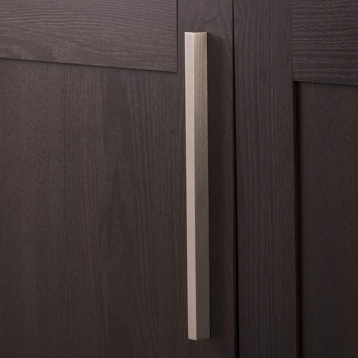 Hickory Hardware 1 Pack Solid Core Kitchen Cabinet Pulls, Luxury Cabinet Handles, Hardware for Doors & Dresser Drawers, 8-13/16 Inch (224mm) Hole Center, Toasted Nickel, Streamline Collection