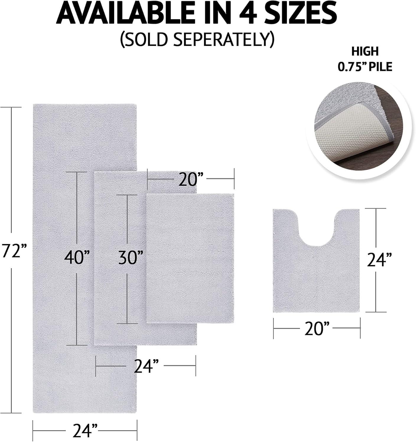 Madison Park Signature Marshmallow Quick Dry Bath Rug with Non-Slip Backing