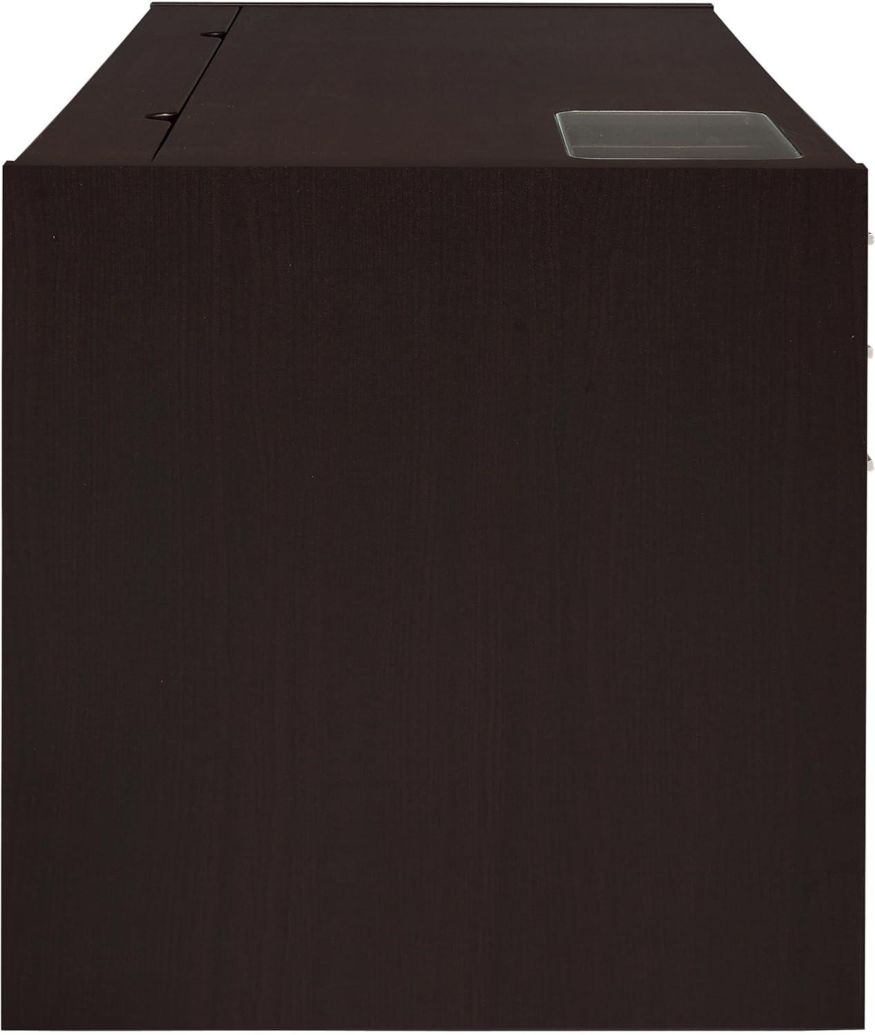Halston 3 Drawer Office Desk Cappuccino - Coaster