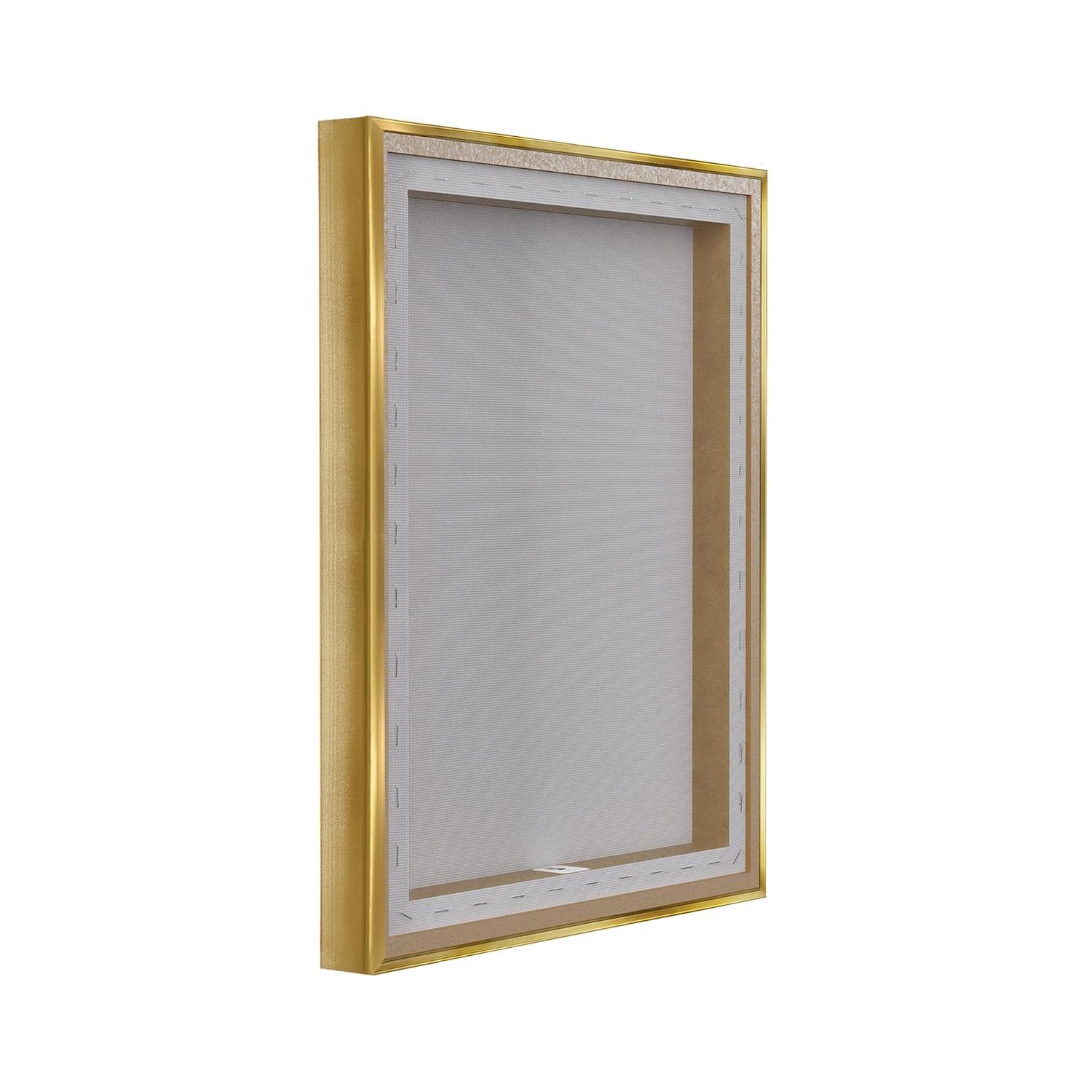 Stupell Industries Vintage Rustic Things Neutral Painting Gold Floater Framed Canvas Wall Art, 24 x 30