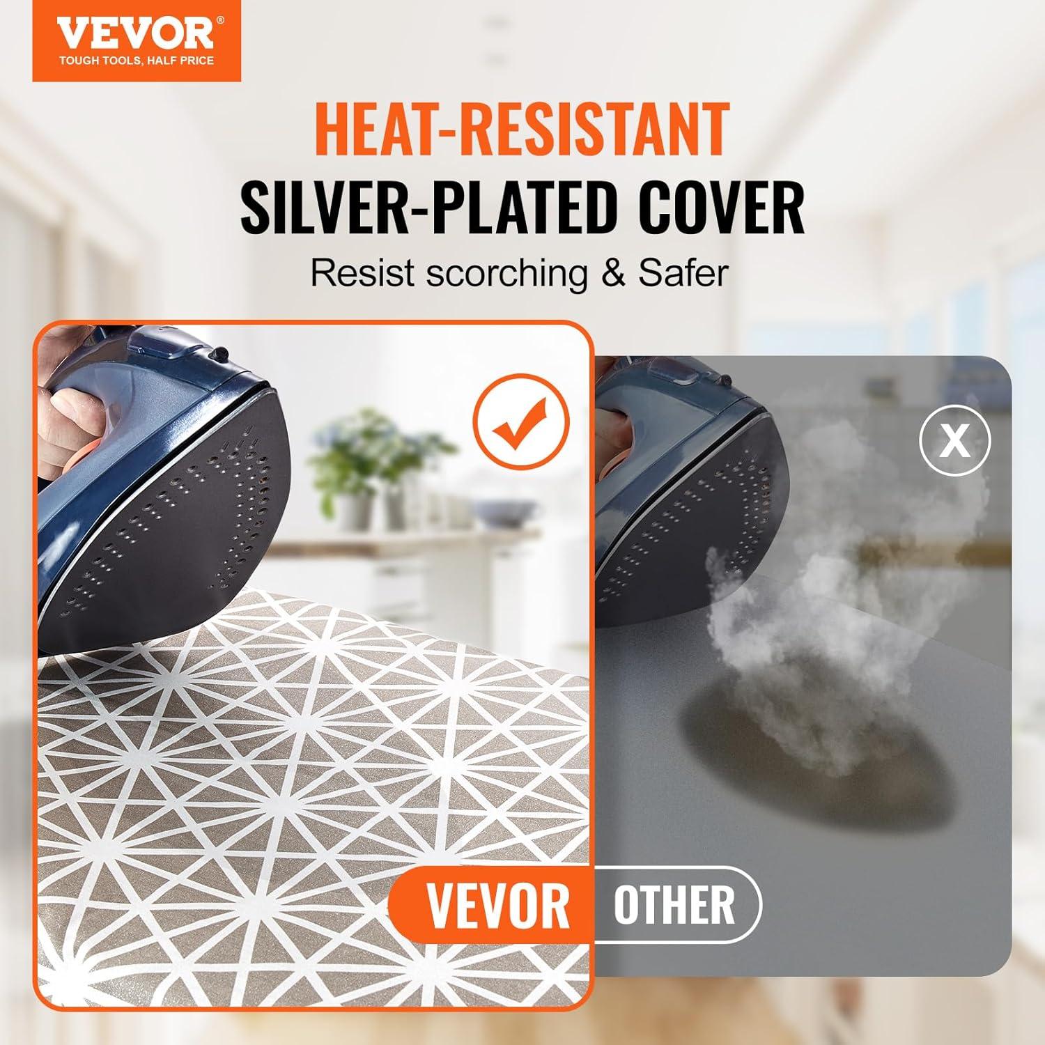 VEVOR Polypropylene,Sponge Adjustable Freestanding Ironing Board