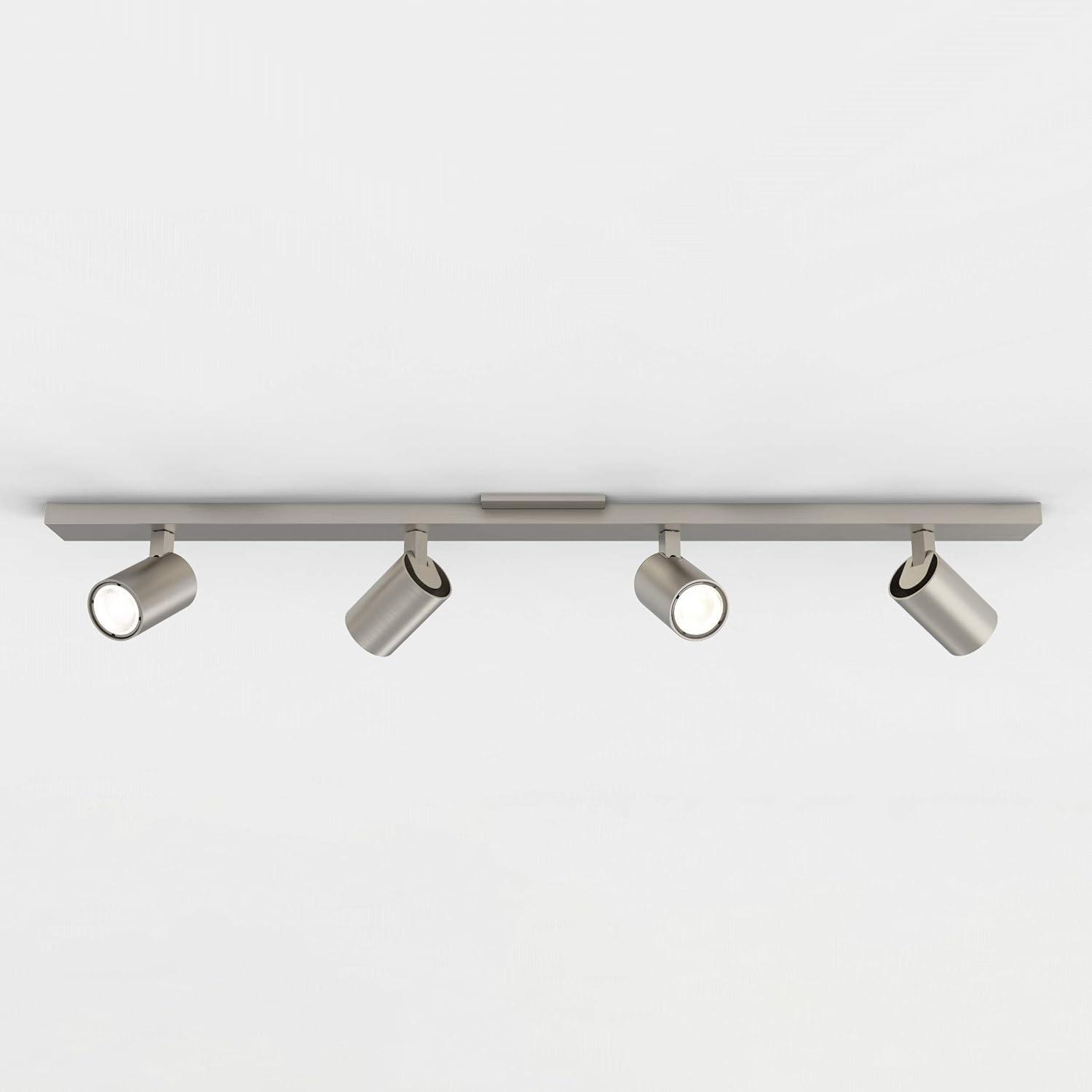 Contemporary Matt Nickel 2-Light Spotlight Ceiling Fixture