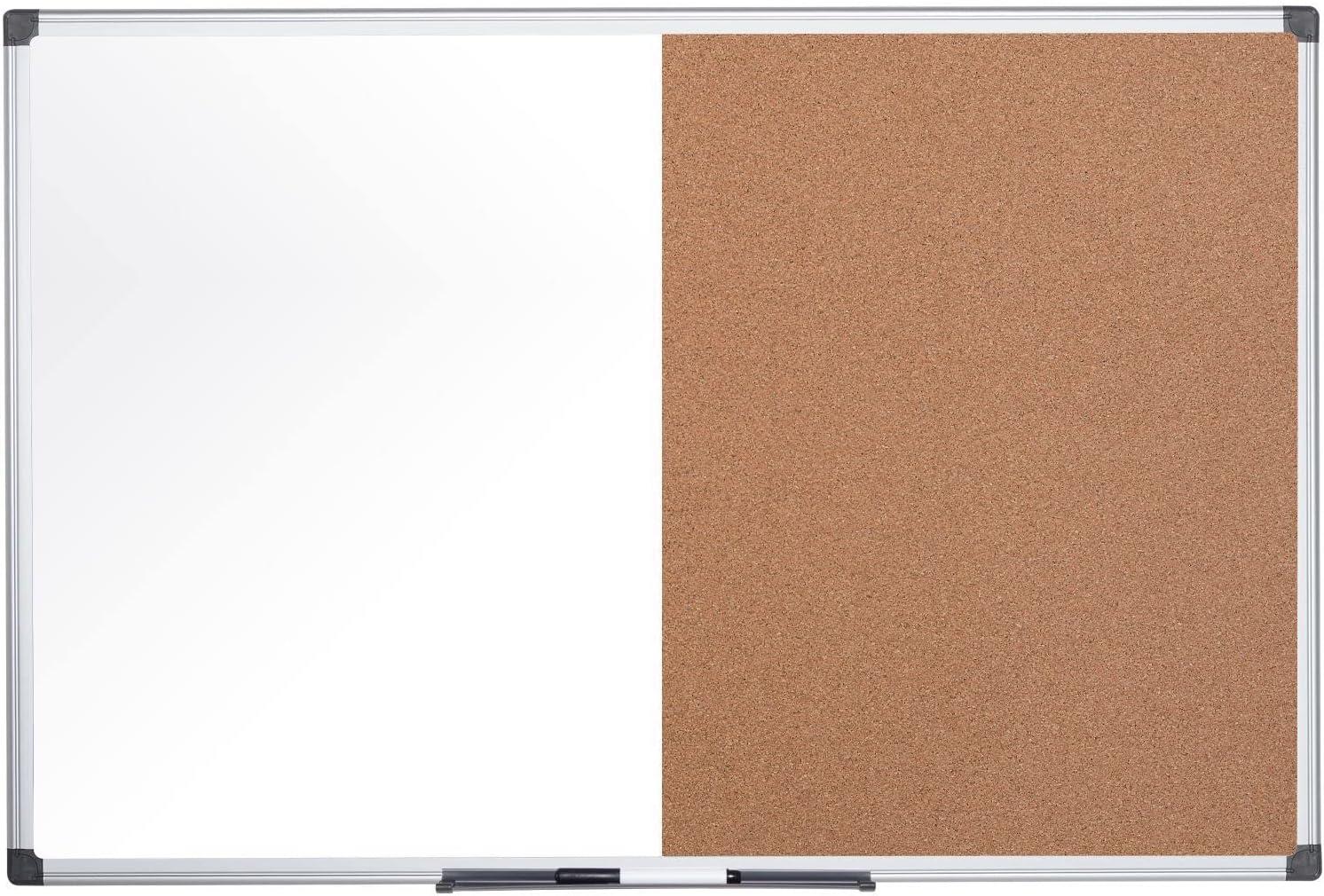 36" x 24" Magnetic Dry Erase Calendar with Corkboard