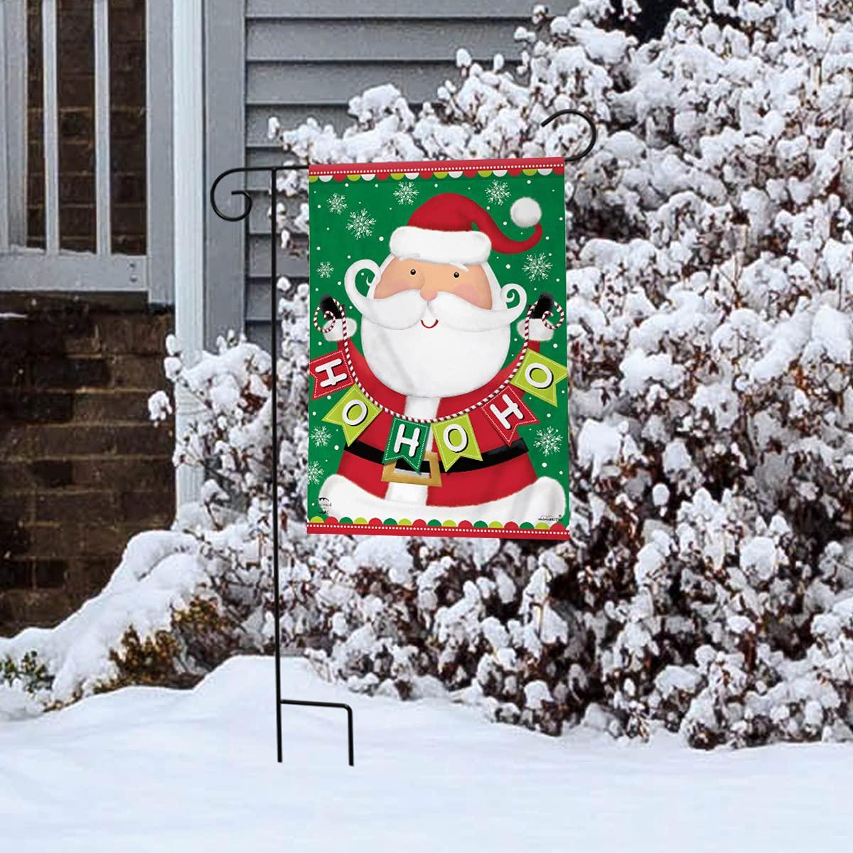 Briarwood Lane Santa Ho Ho Ho Christmas Garden Flag Holiday 12.5"
