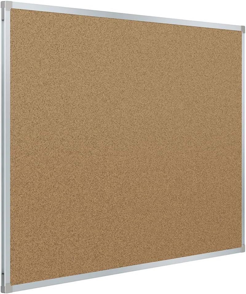 Cork Bulletin Board, 36 x 24, Silver Aluminum Frame