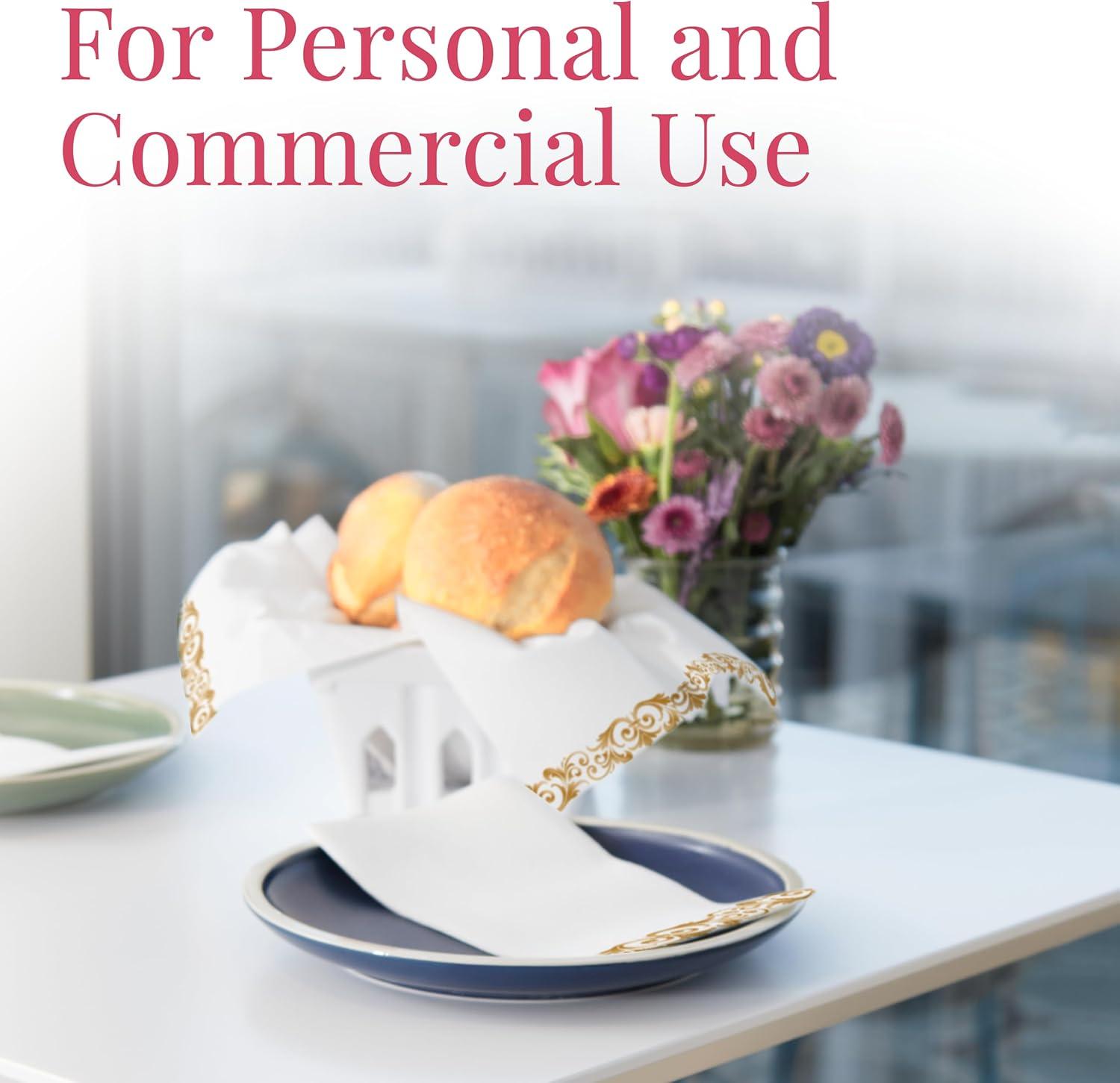 Prestee Feel Disposable Napkins-50 Linen, White