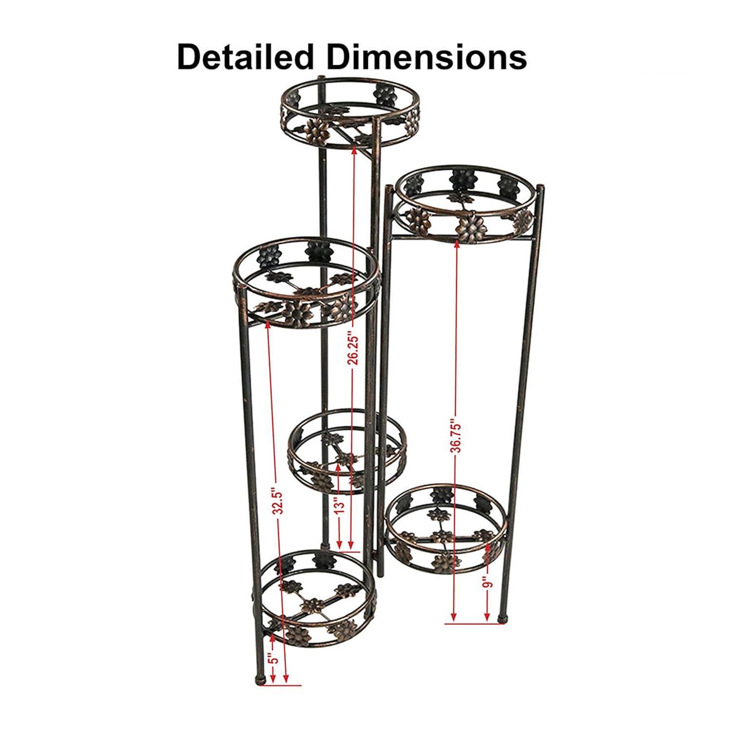 SunnyDaze Decor Metal Weather Resistant Plant Stand