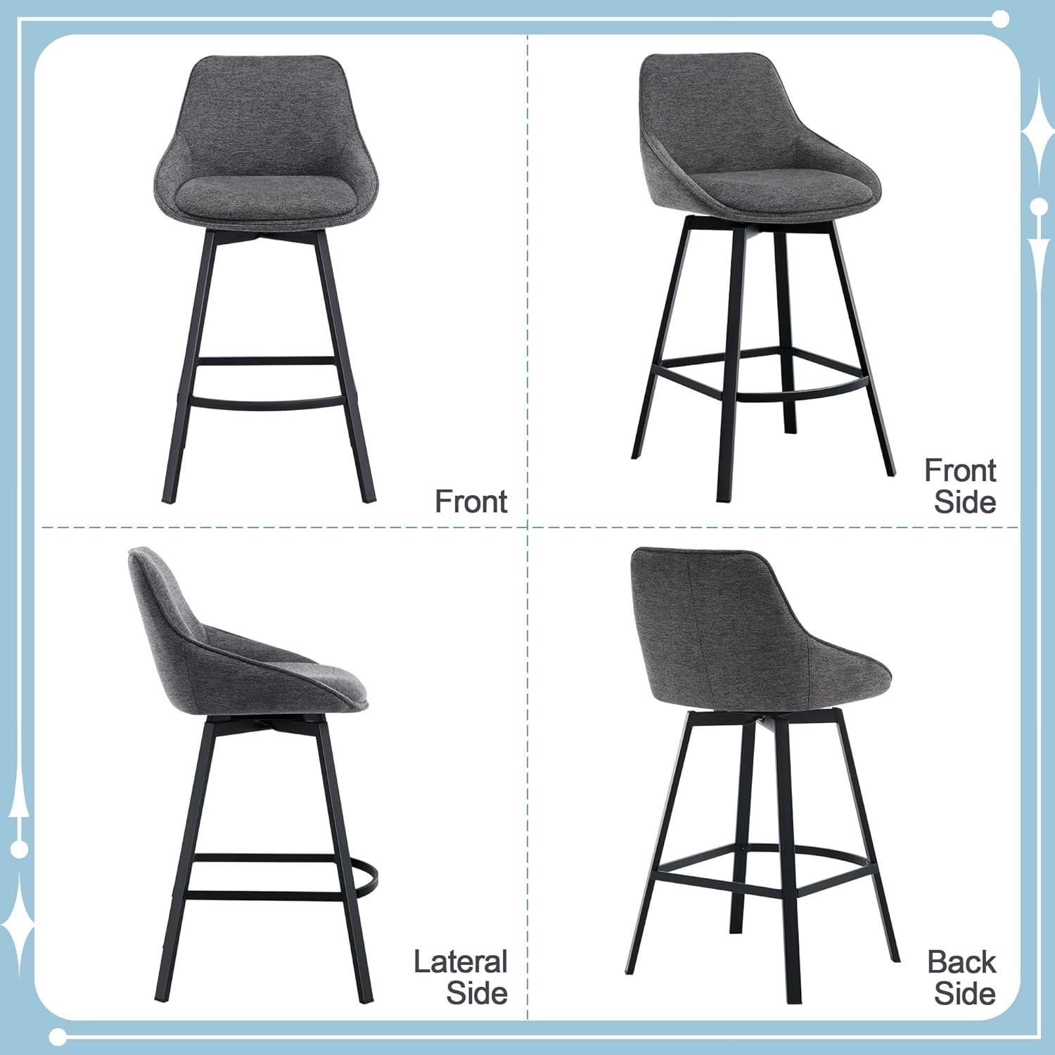 Corrigan Studio® Absalom Swivel 25.6'' Counter Stool (Set of 2)