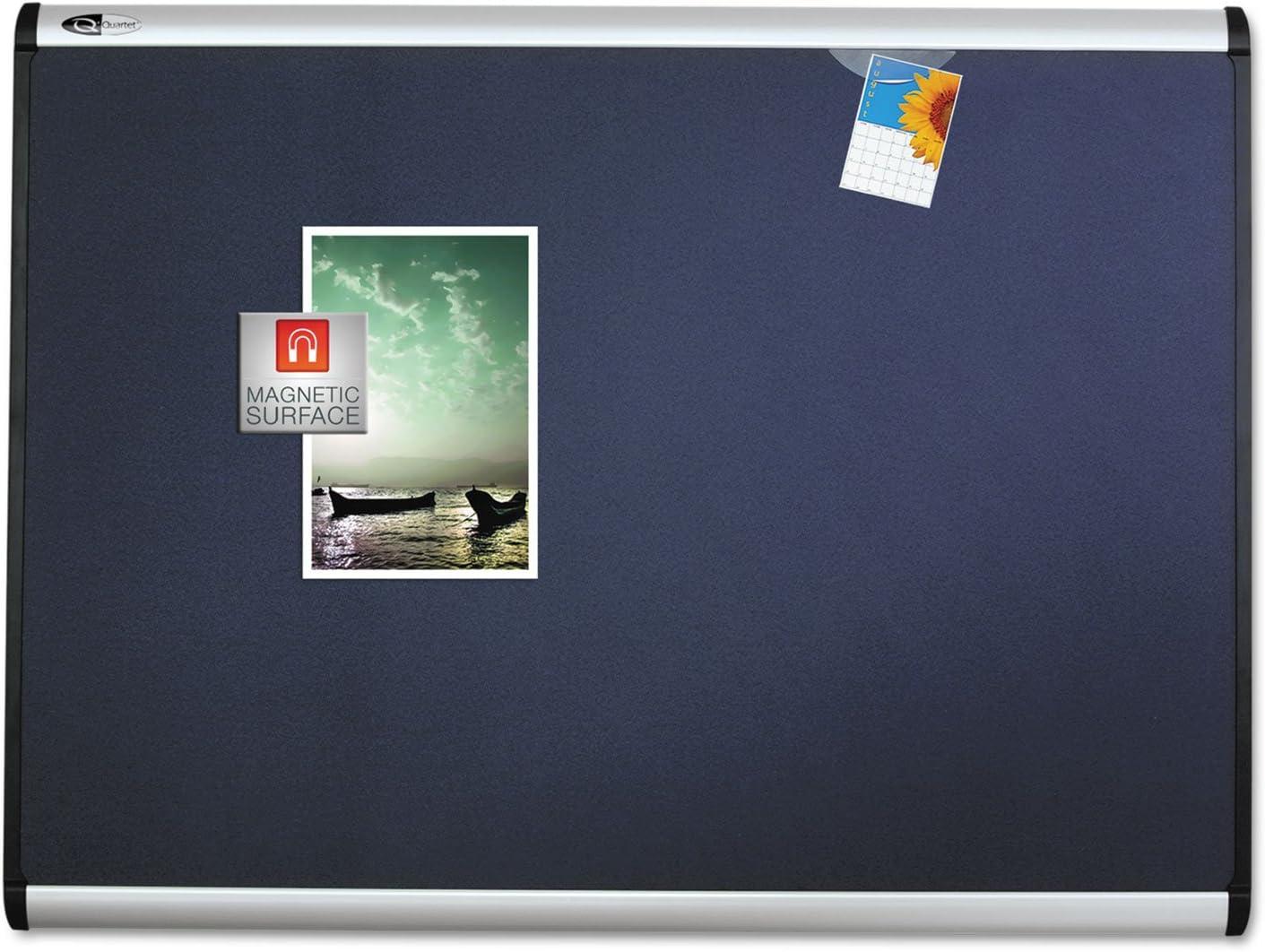 Quartet MB544A Prestige Plus 48 x 36 Magnetic Fabric Bulletin Boards - Gray Surface/Silver Aluminum Frame
