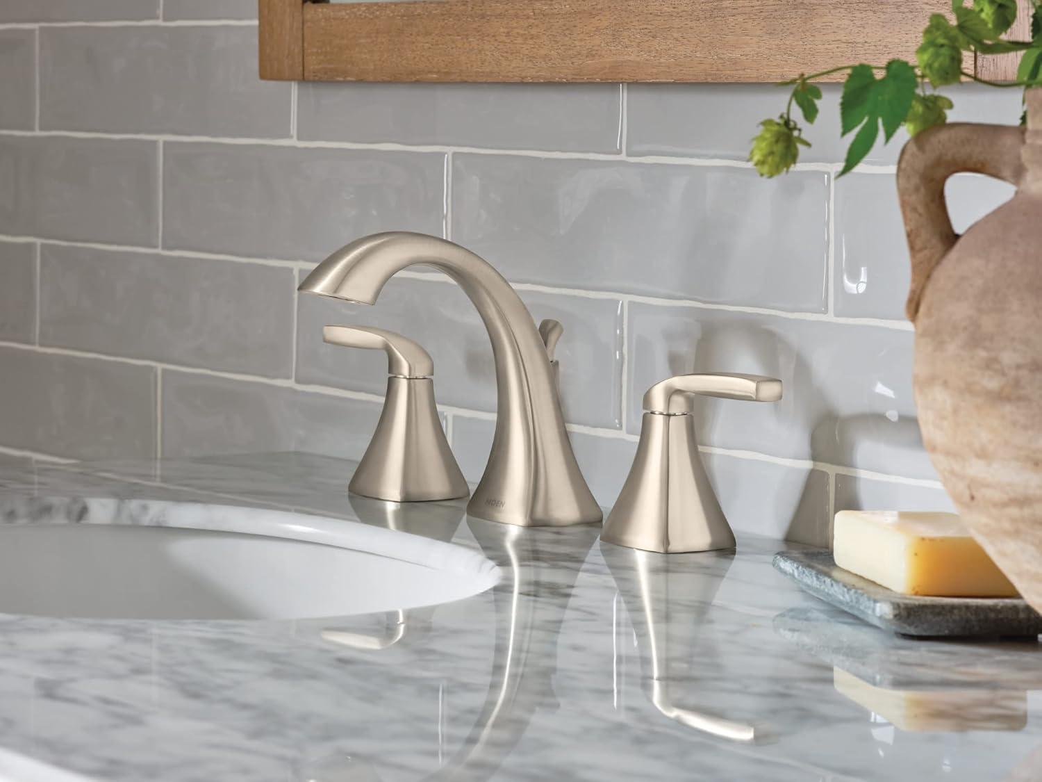 Moen Moen Voss Two Handle 8 in. Widespread Bathroom Faucet Trim Kit, Valve Required T6905BN